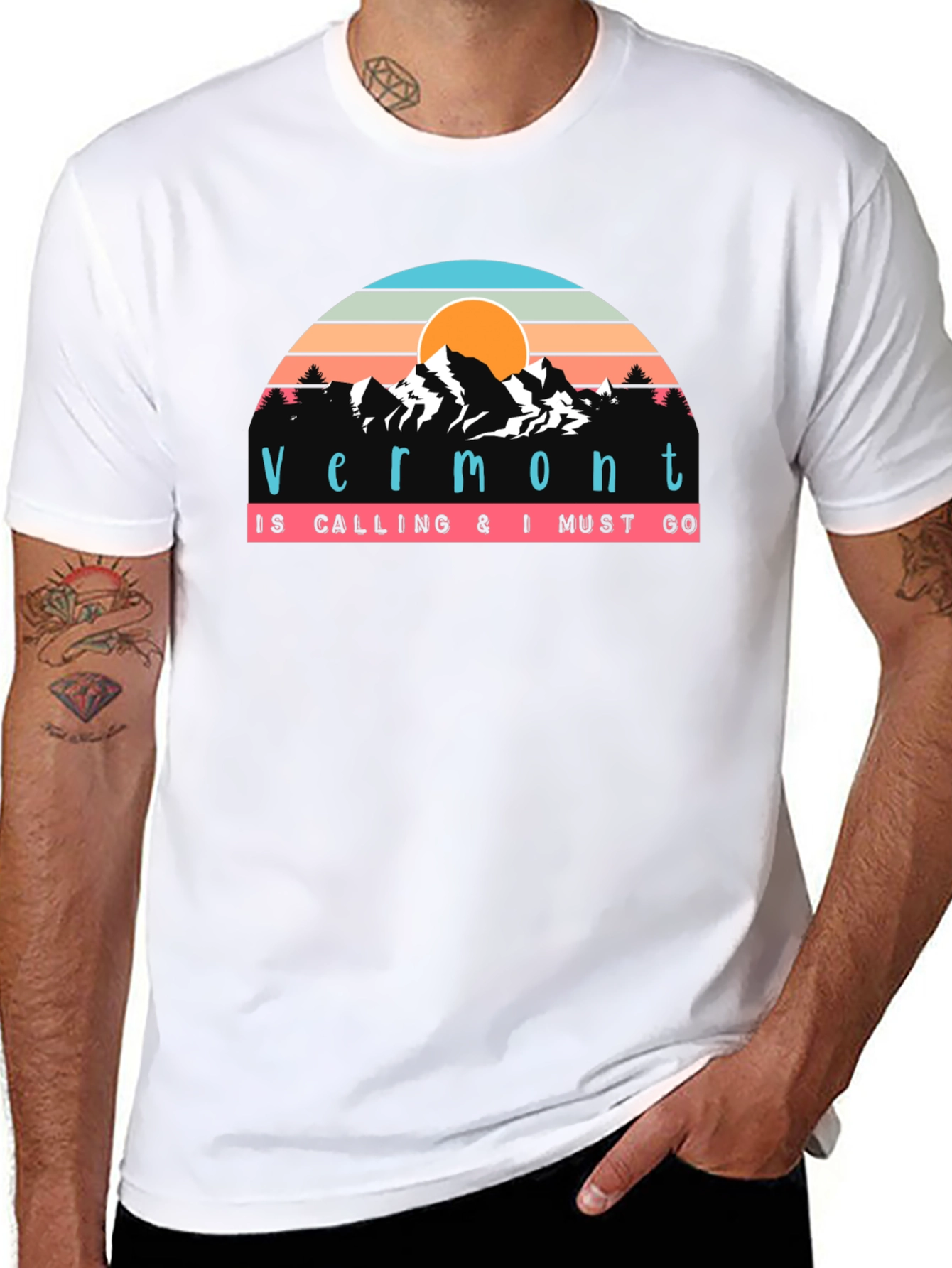 Vermont Calling T-Shirt - Retro Mountain Design