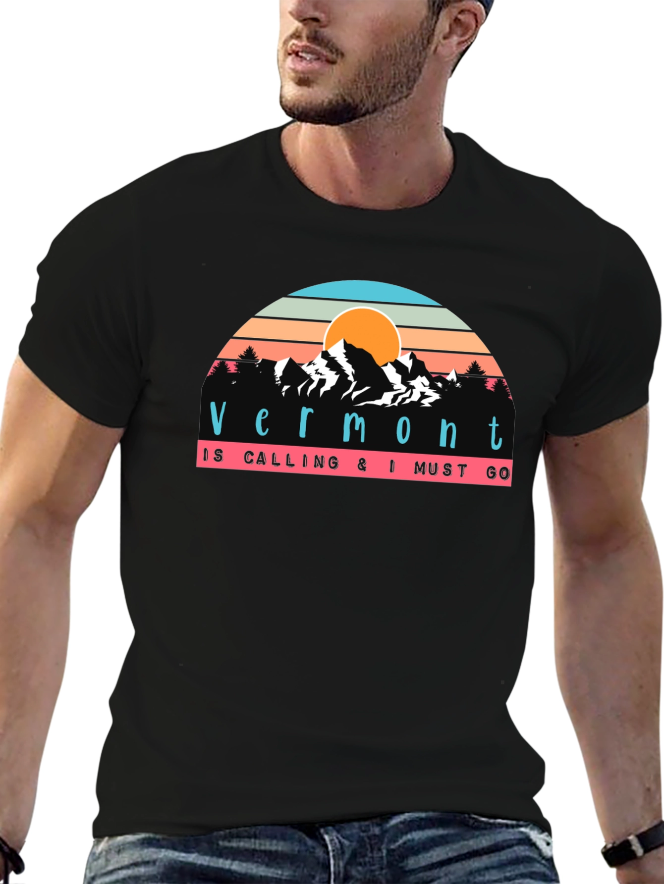 Vermont Calling T-Shirt - Retro Mountain Design