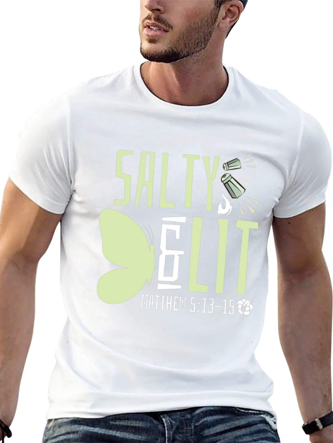 Salty & Lit T-Shirt - Matthew 5:13-15 Black Tee