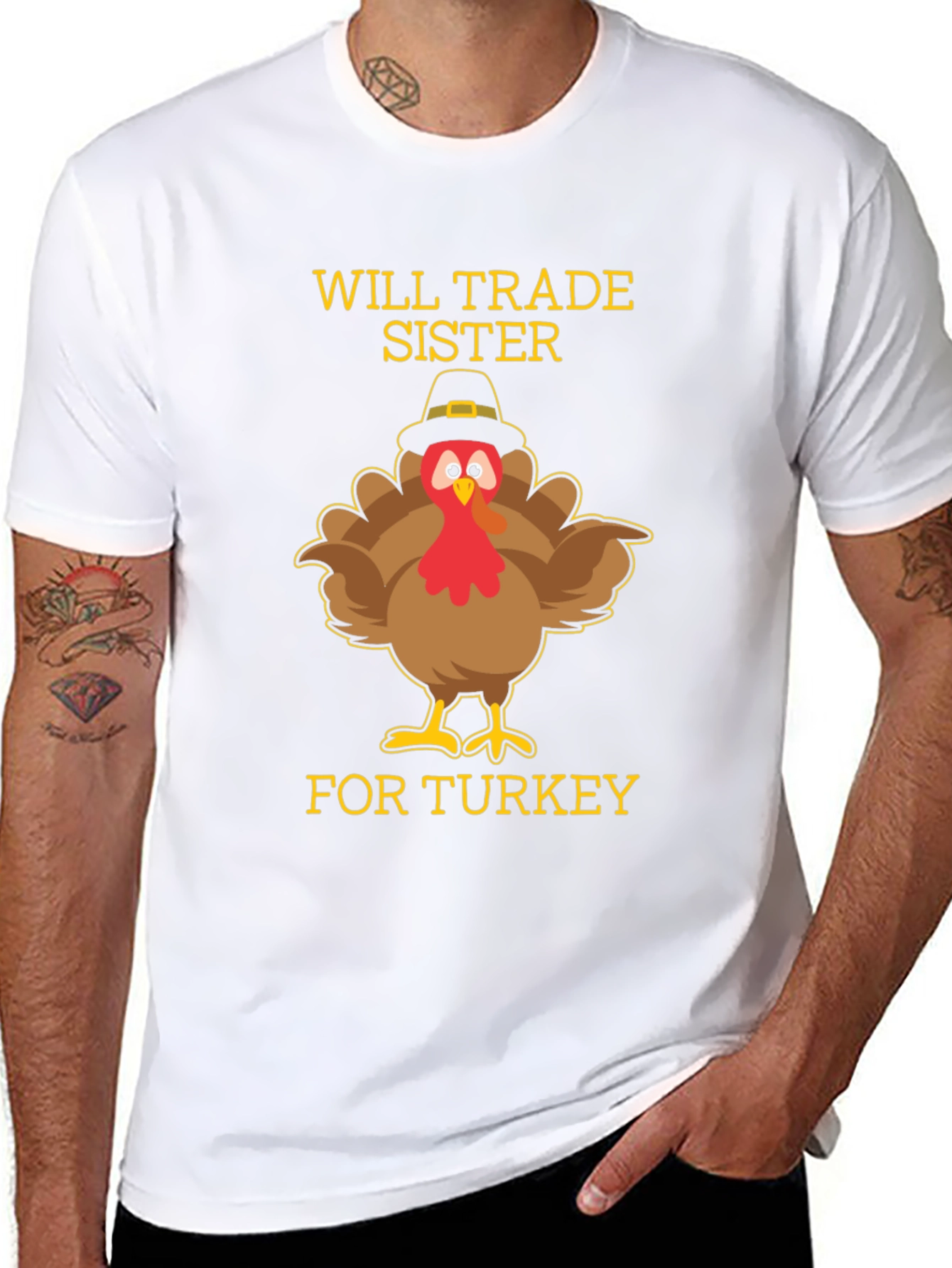 Funny Thanksgiving Turkey Trade Sister T-Shirt