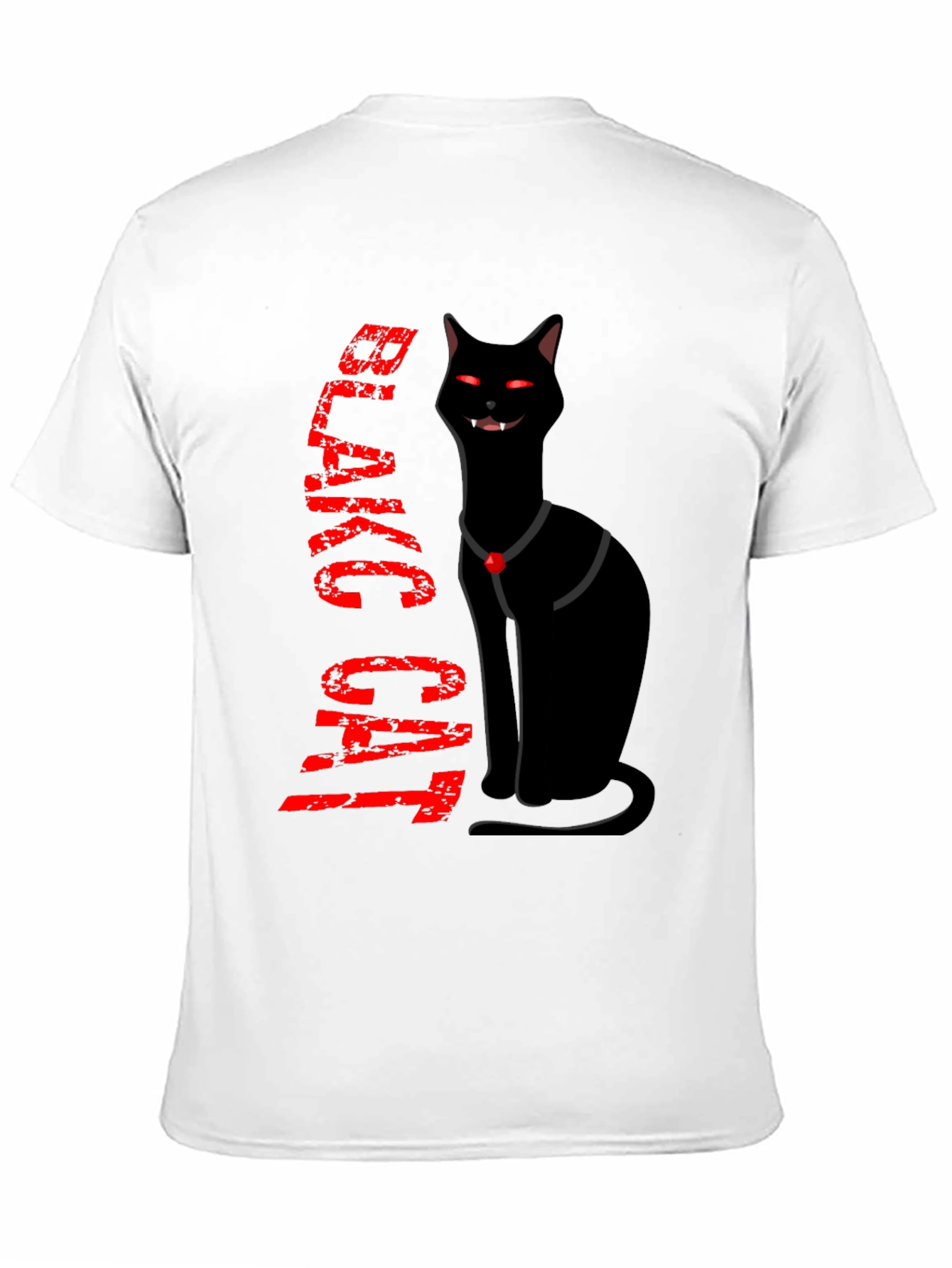 Black Cat Novelty T-Shirt - Halloween Style