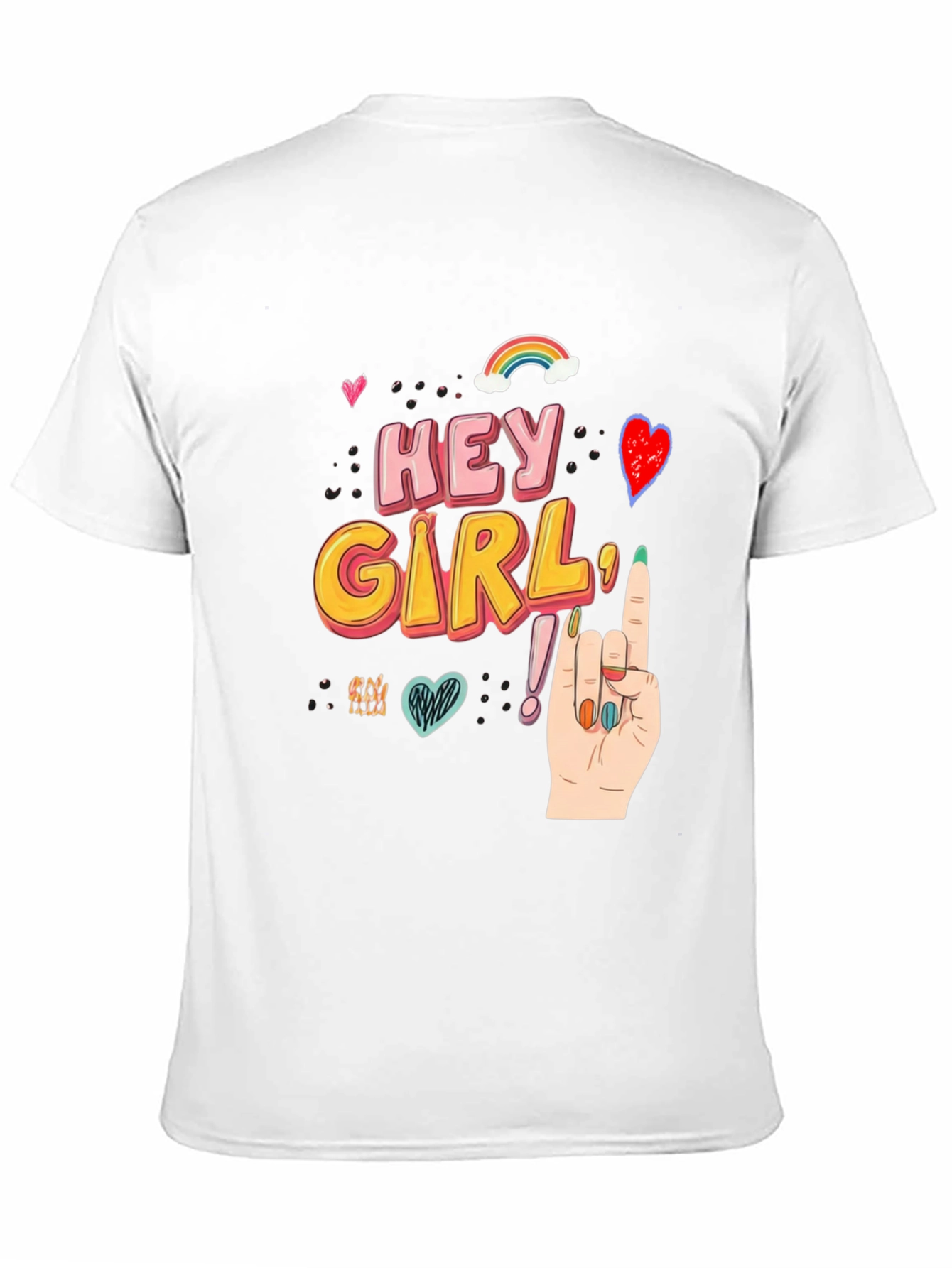 Hey Girl Graphic T-Shirt - Black