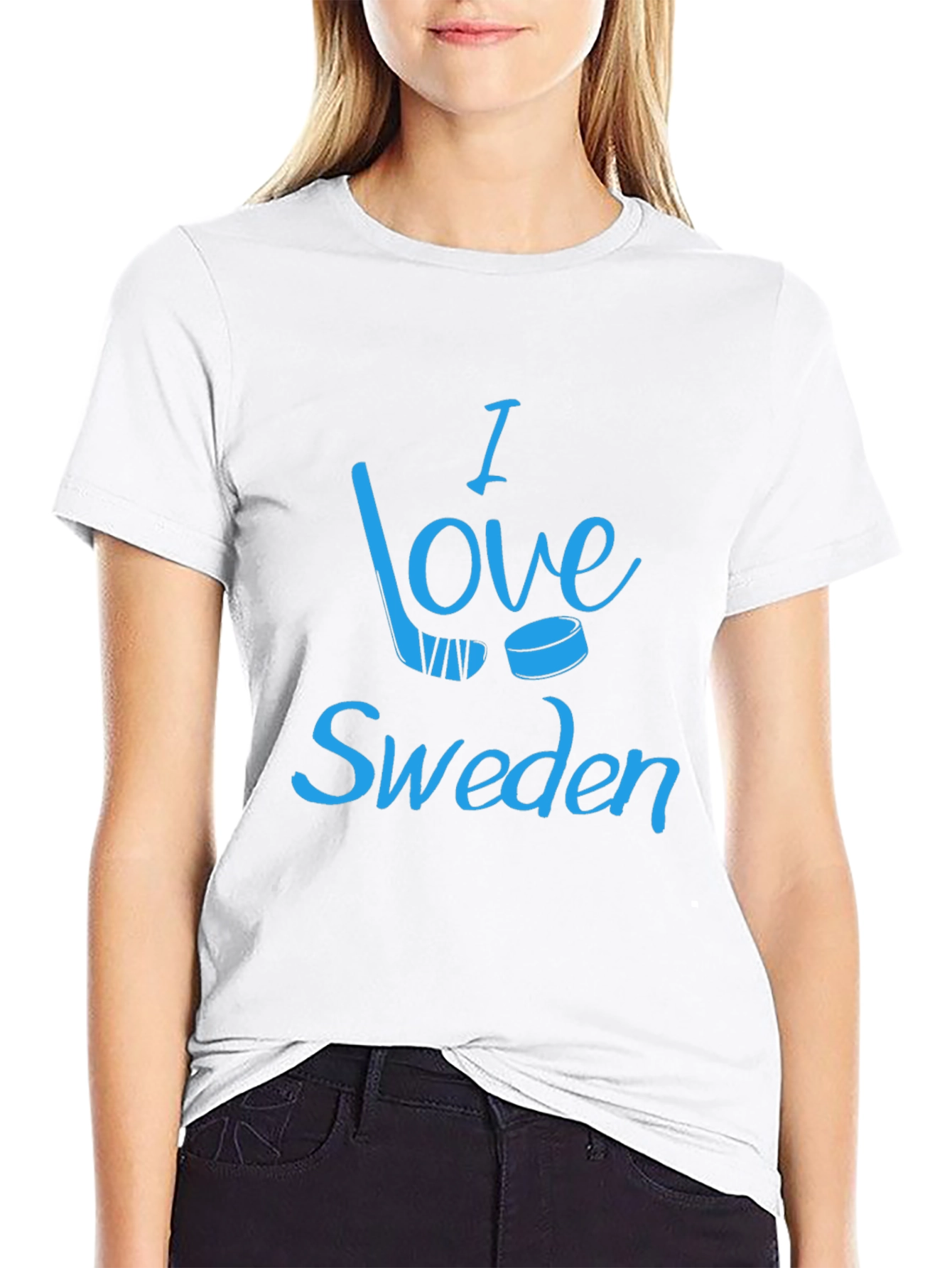 I Love Sweden Hockey T-Shirt