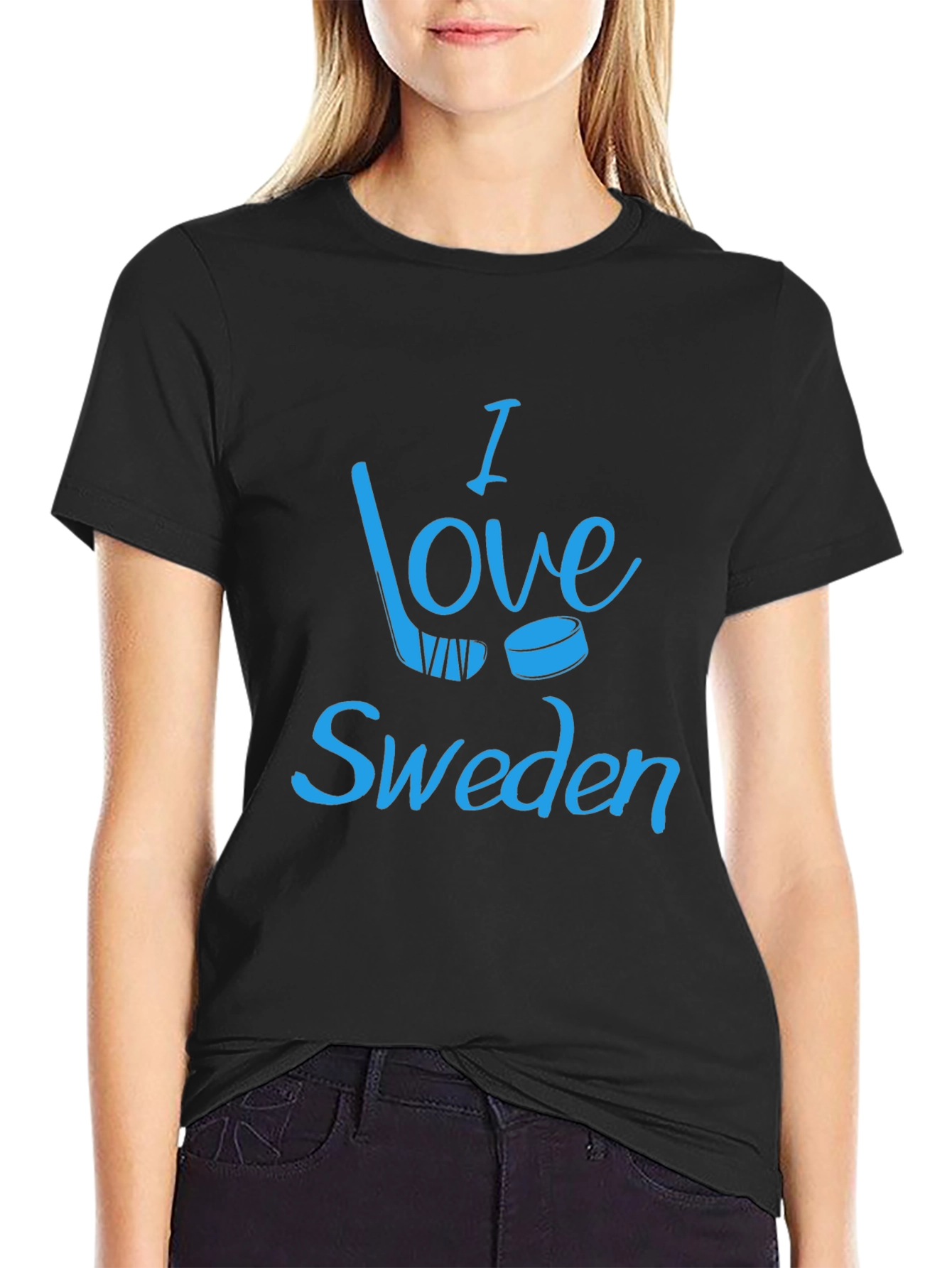 I Love Sweden Hockey T-Shirt