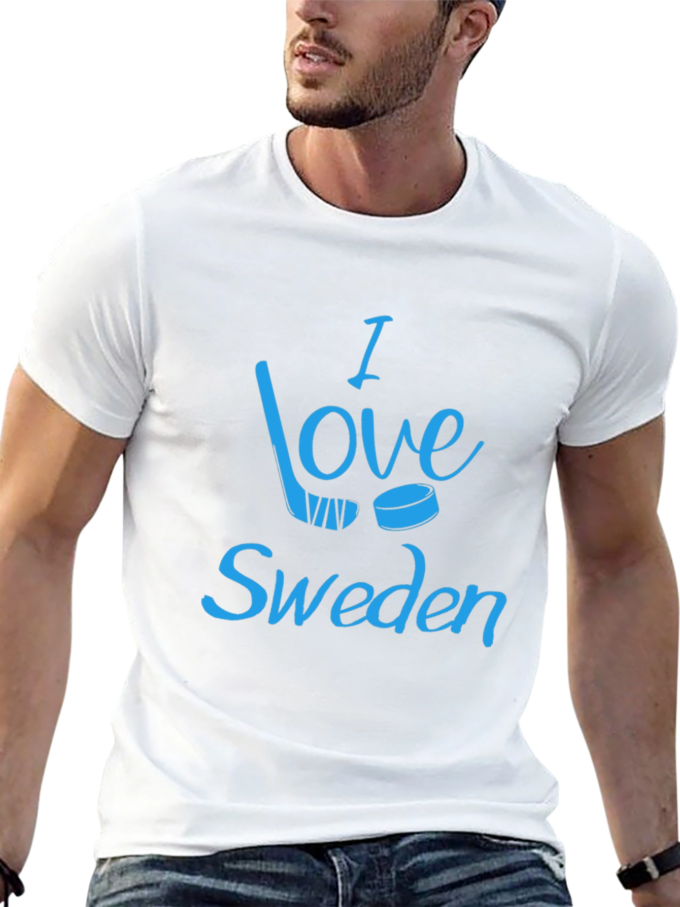 I Love Sweden Hockey T-Shirt