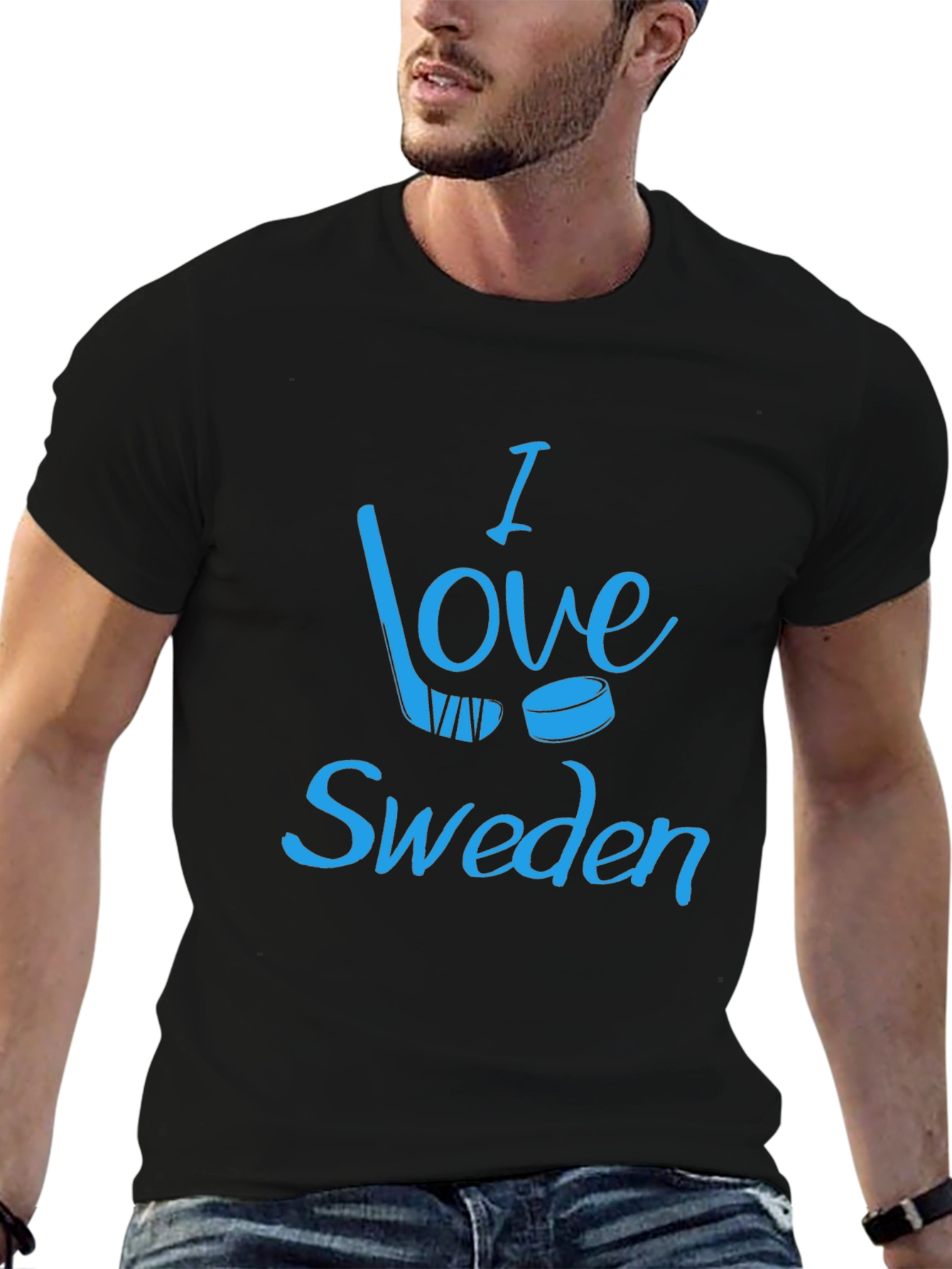 I Love Sweden Hockey T-Shirt