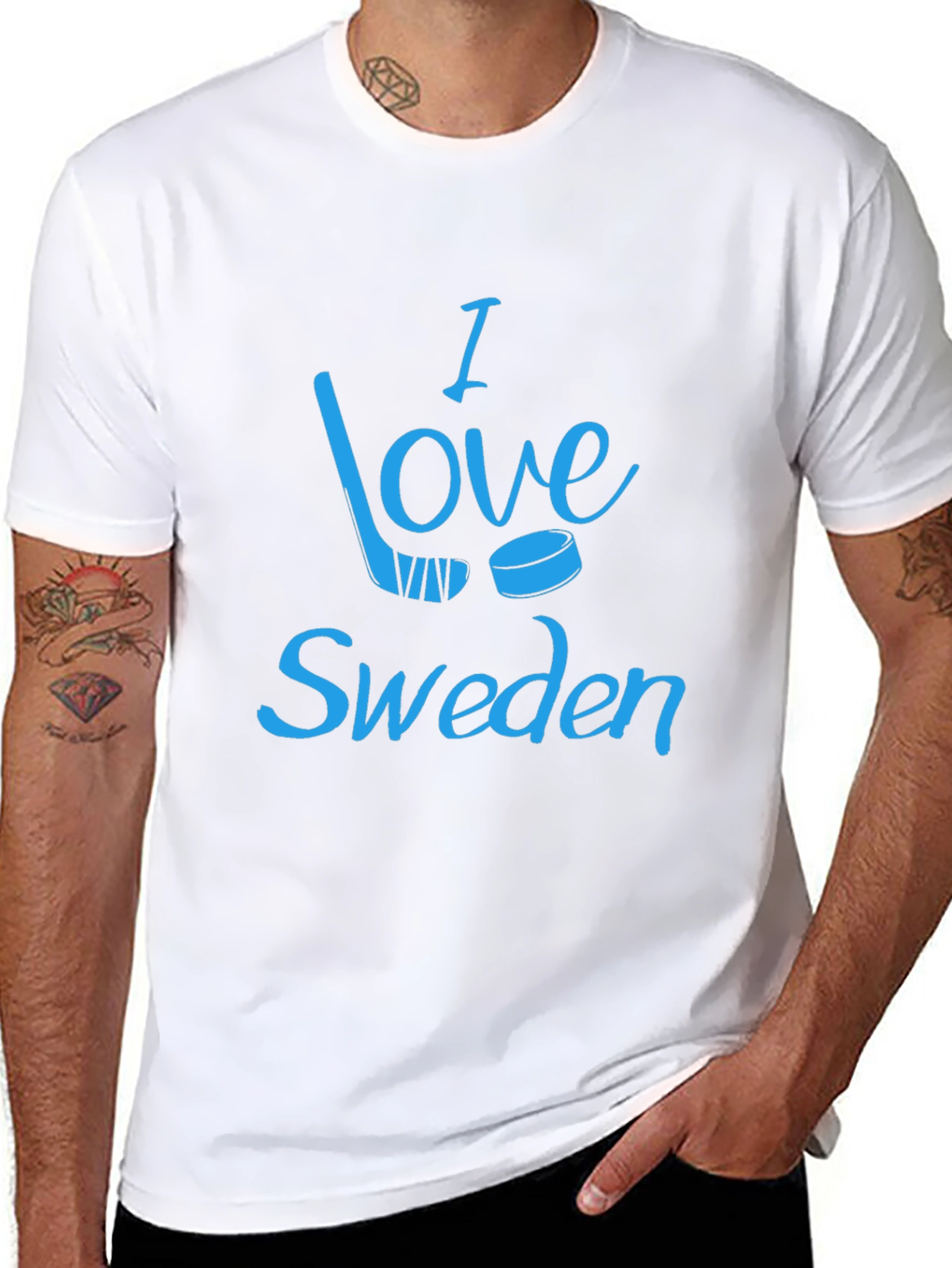 I Love Sweden Hockey T-Shirt