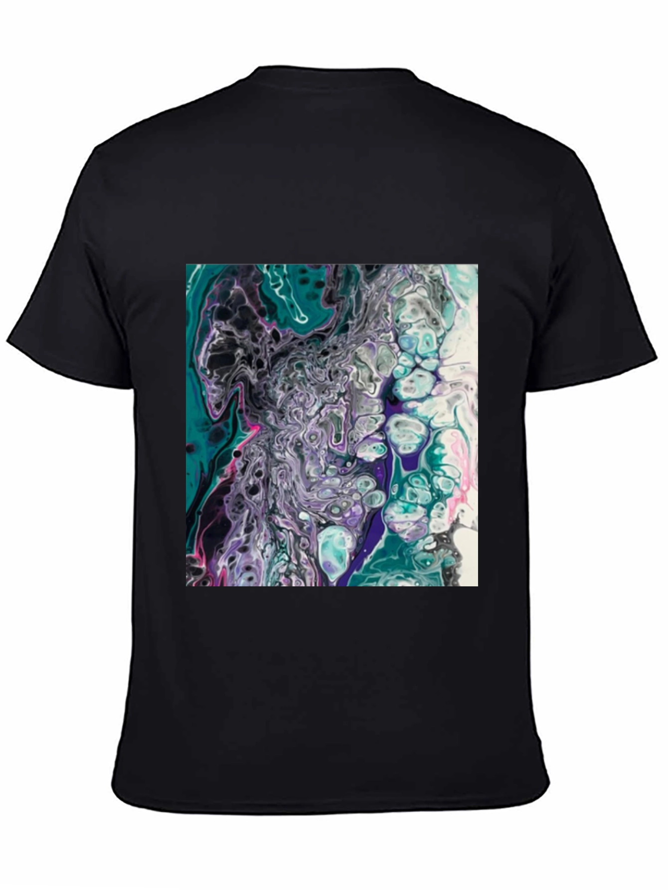Abstract Art T-Shirt - Fluid Pour Design