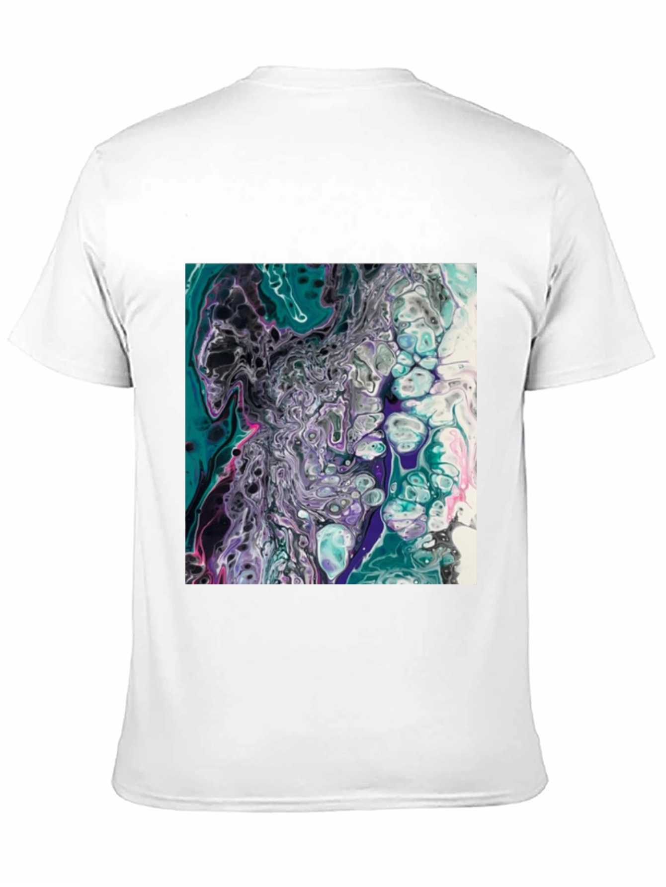 Abstract Art T-Shirt - Fluid Pour Design