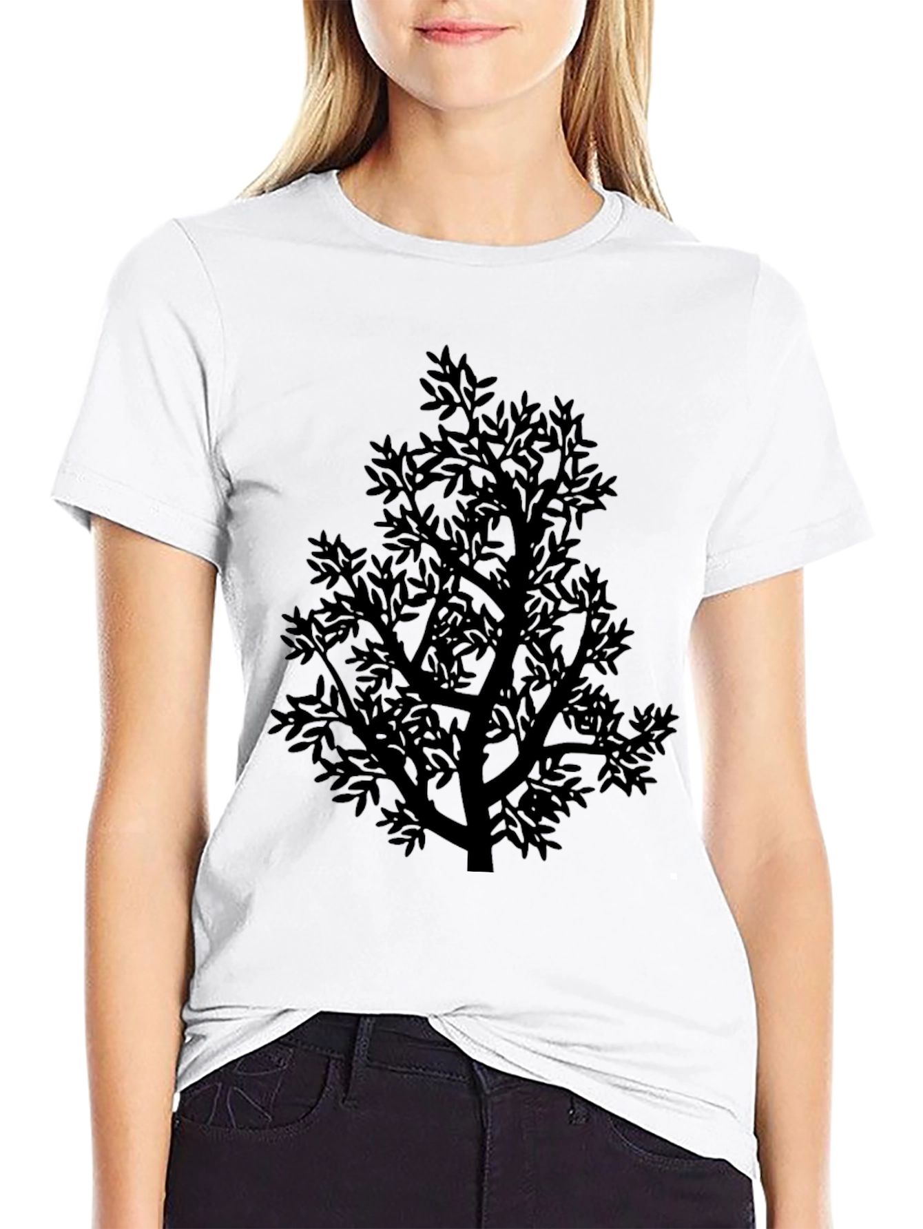 Nature Inspired Black Tree Graphic Tee