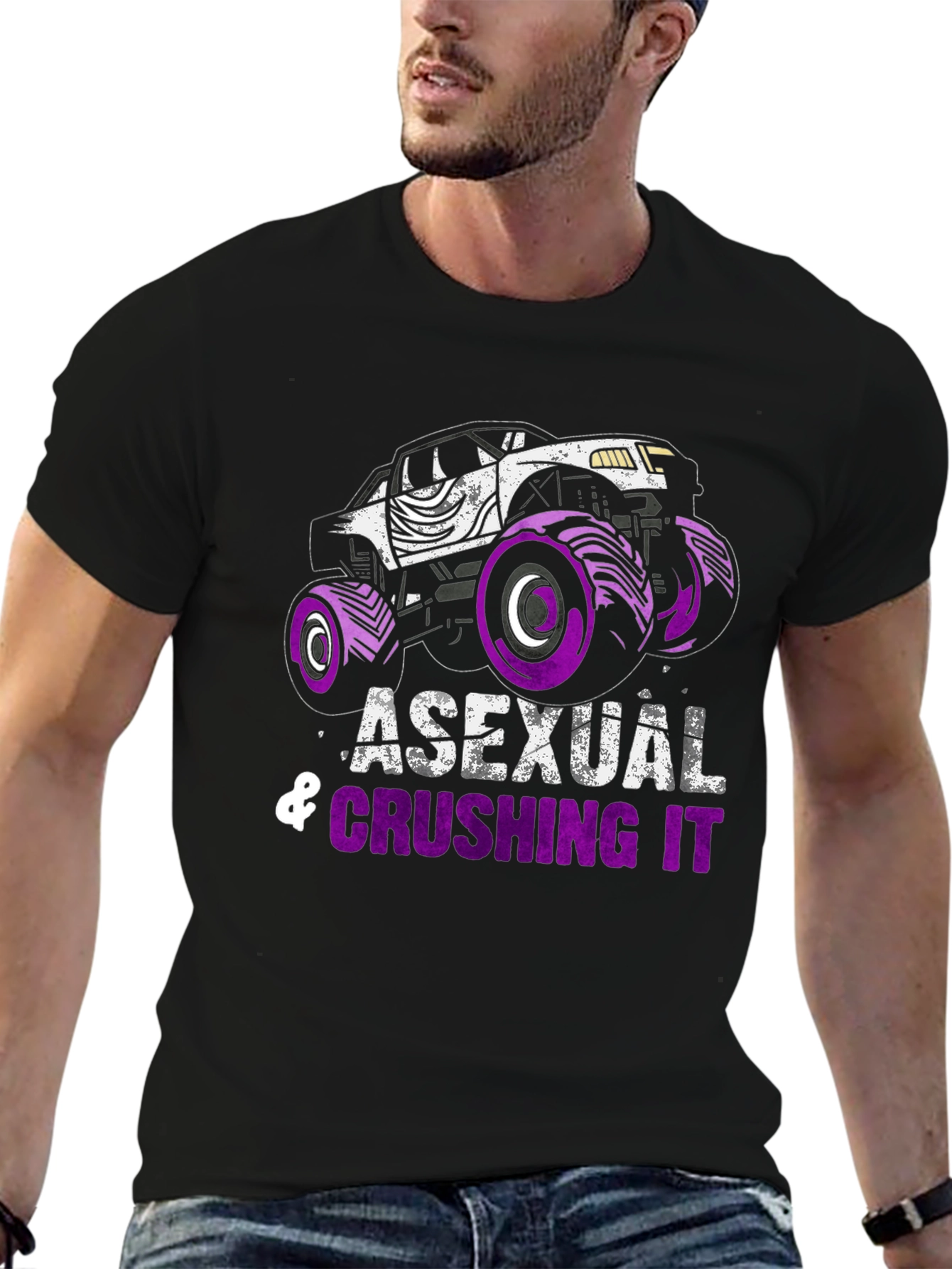 Asexual Crushing It Monster Truck T-Shirt