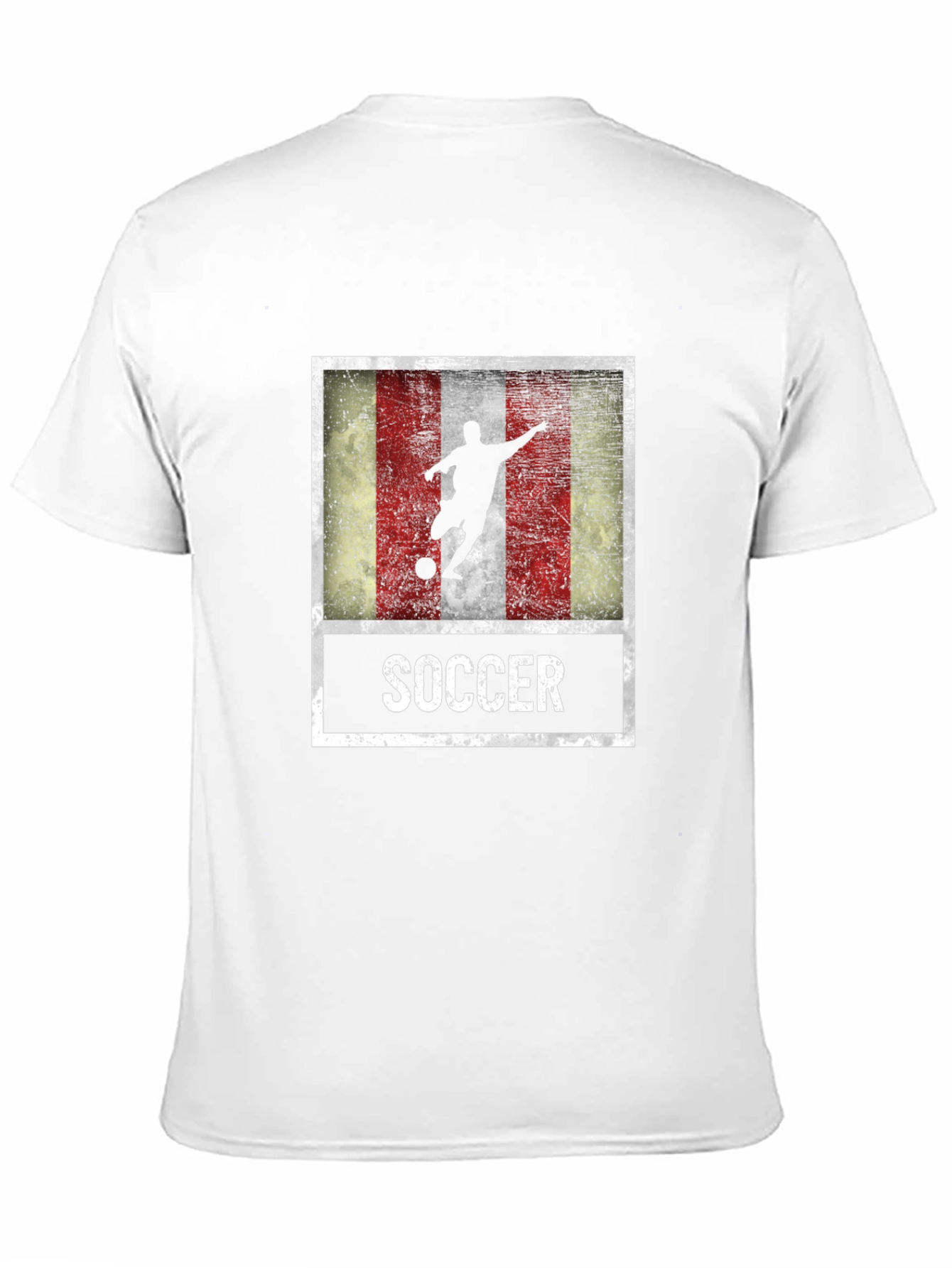 Soccer Player Graphic Tee - Distressed Flag Design