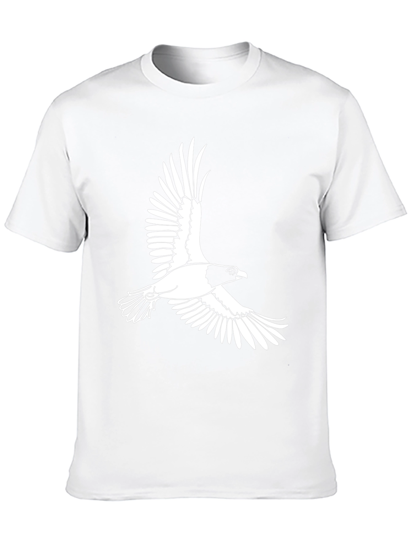 Flying Bird Graphic Tee - Black Cotton T-Shirt