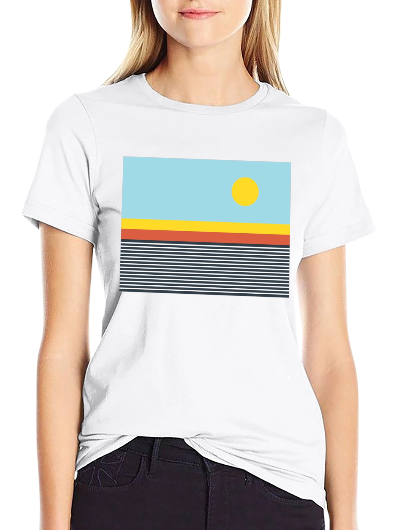 Retro Sunset Graphic T-Shirt - Stylish Casual Tee