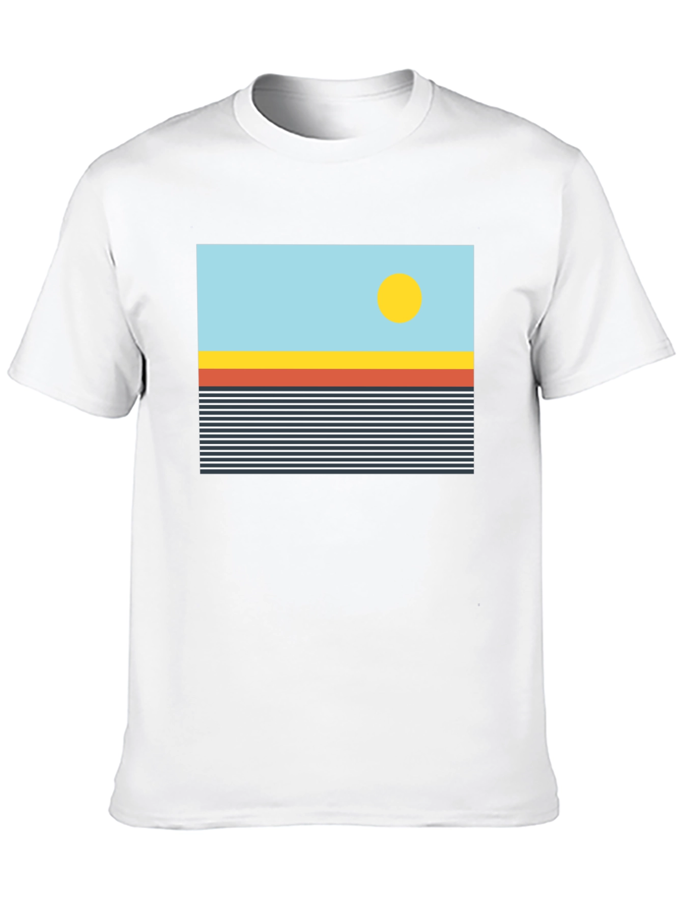 Retro Sunset Graphic T-Shirt - Stylish Casual Tee