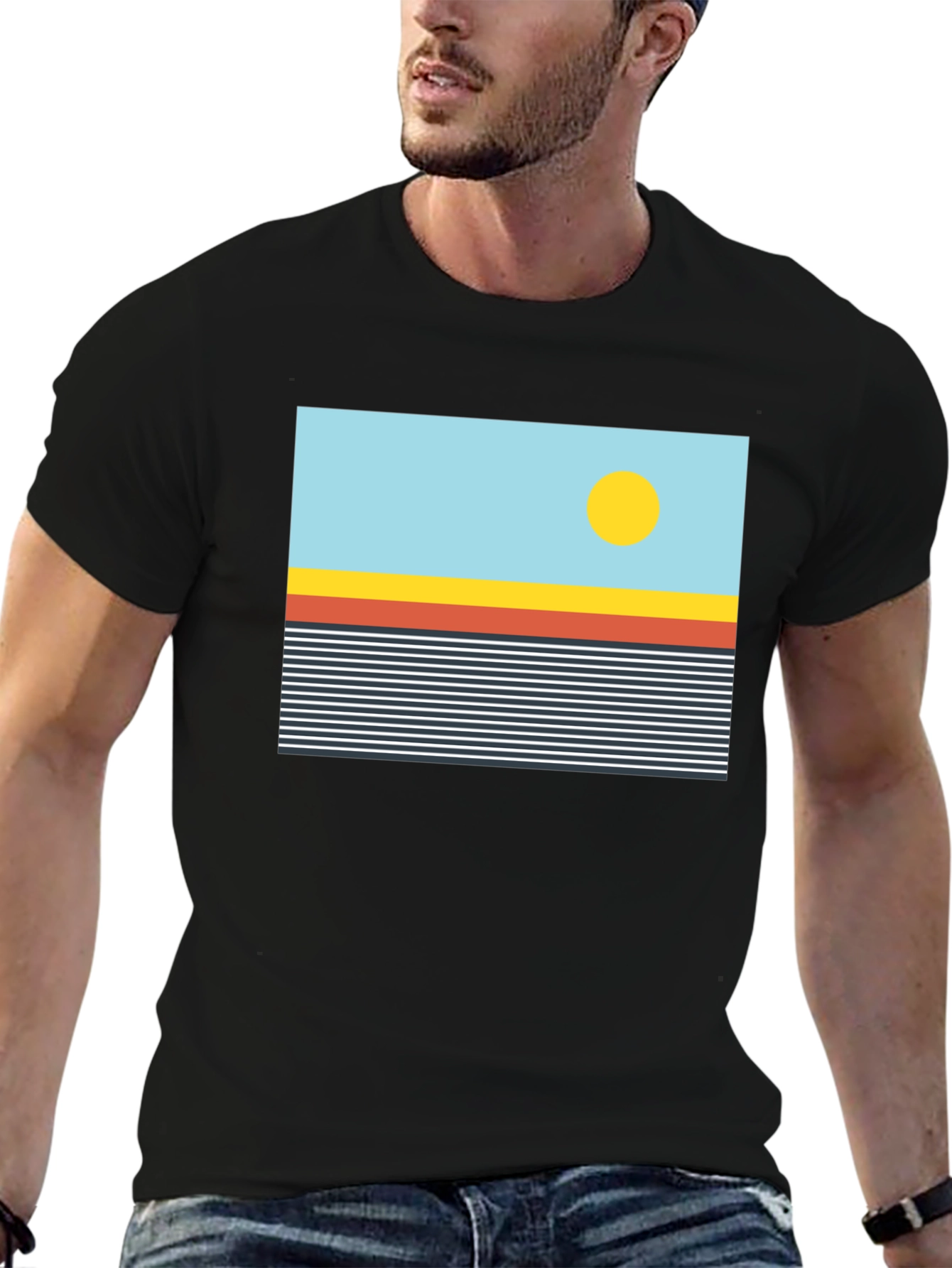 Retro Sunset Graphic T-Shirt - Stylish Casual Tee