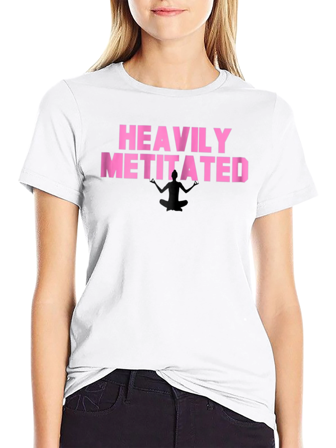 Heavily Metitated T-Shirt - Funny Meditation Tee