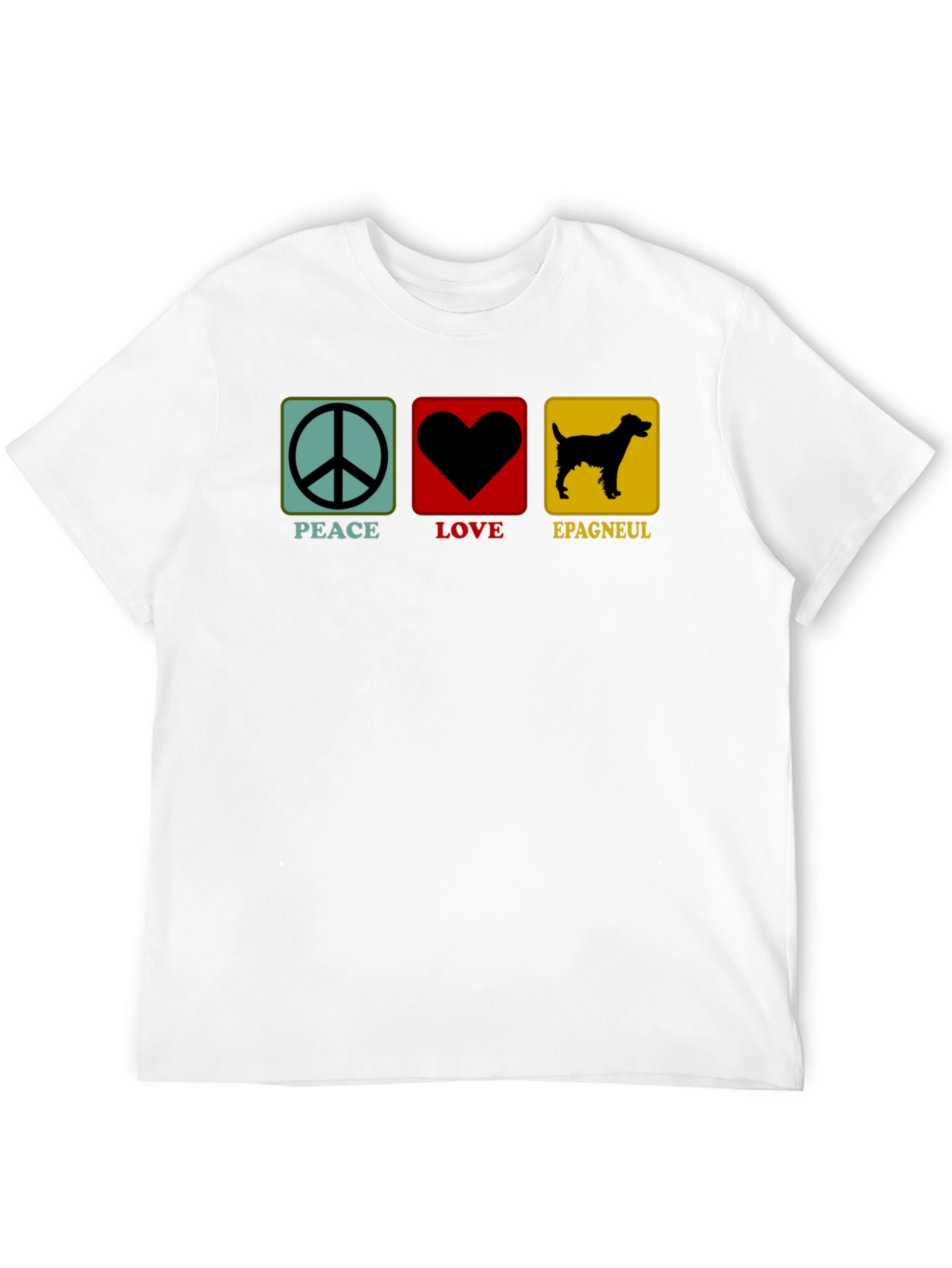 Peace Love Epagneul Dog T-Shirt