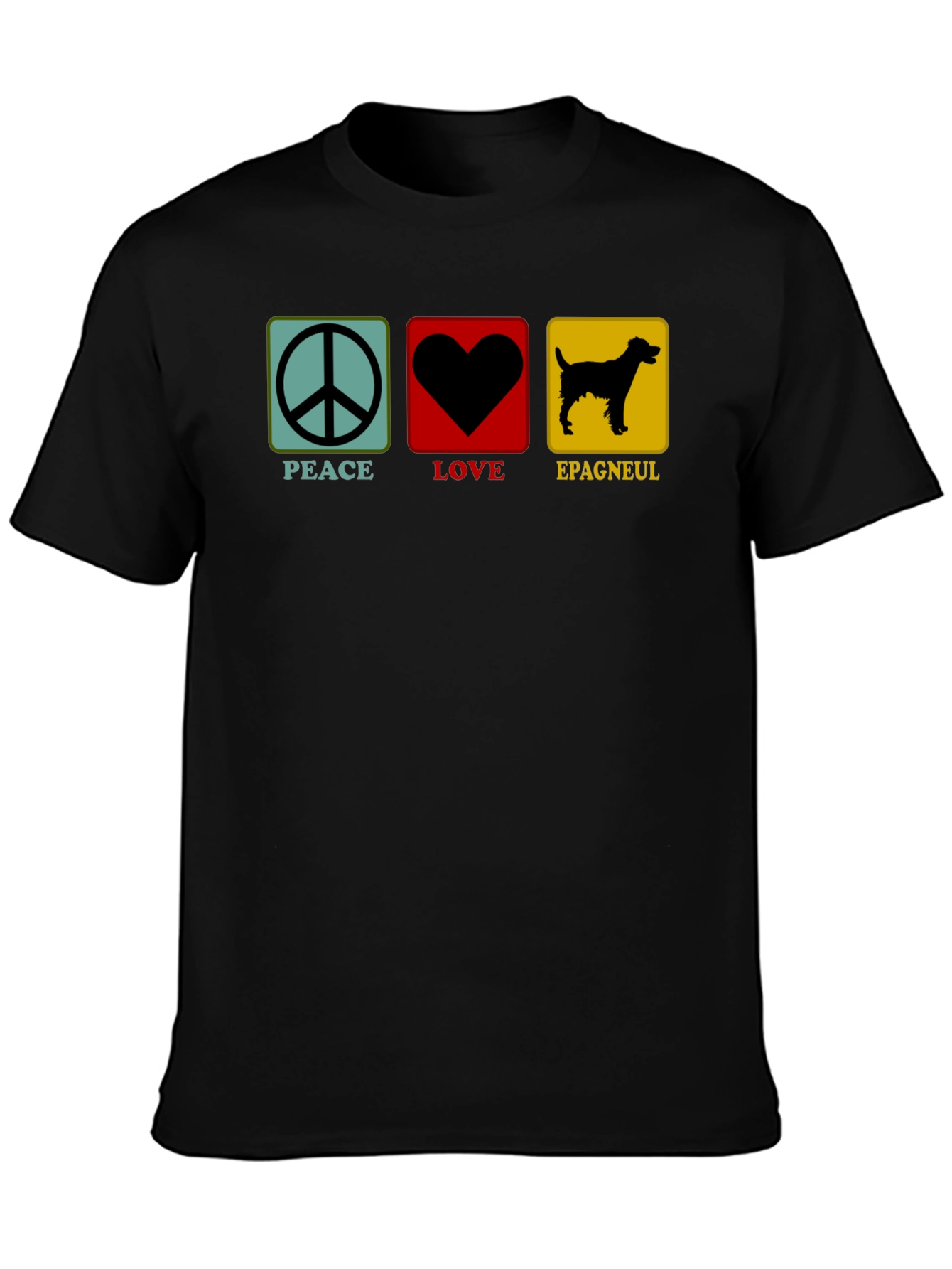 Peace Love Epagneul Dog T-Shirt