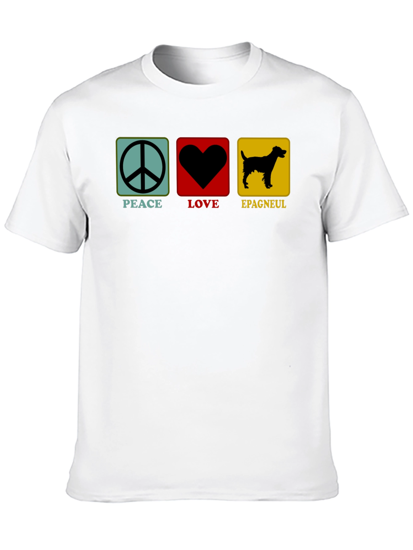 Peace Love Epagneul Dog T-Shirt