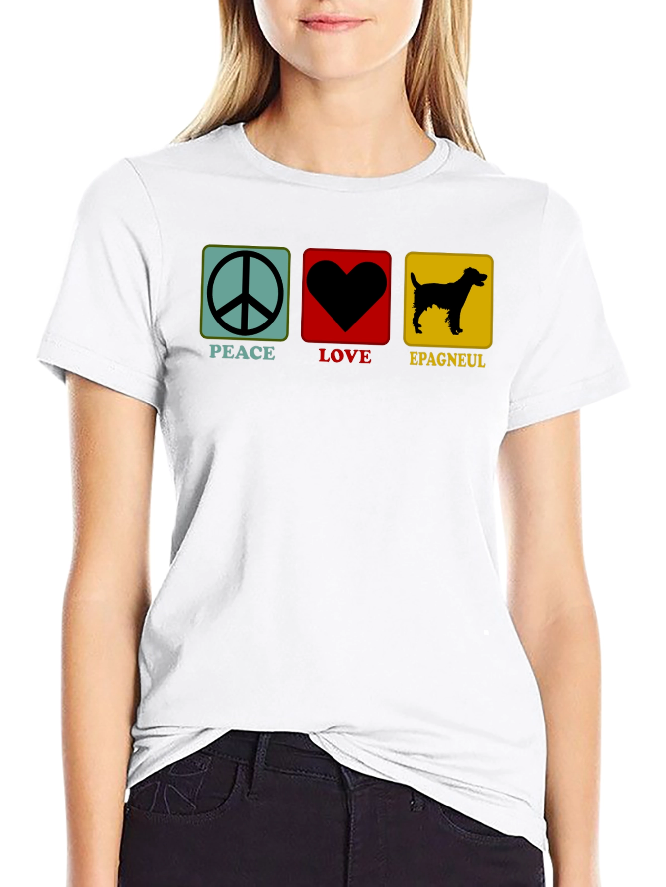 Peace Love Epagneul Dog T-Shirt