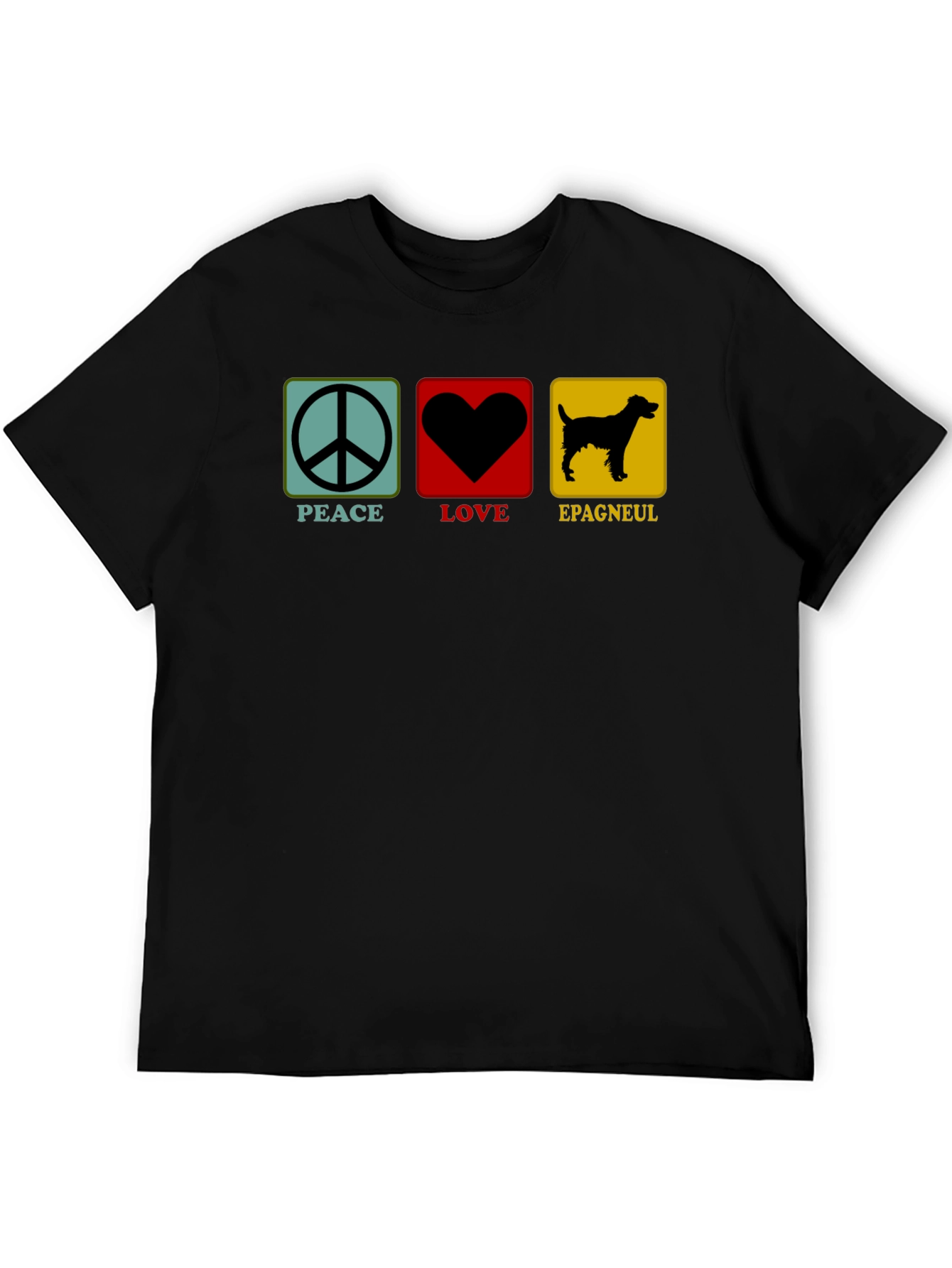 Peace Love Epagneul Dog T-Shirt