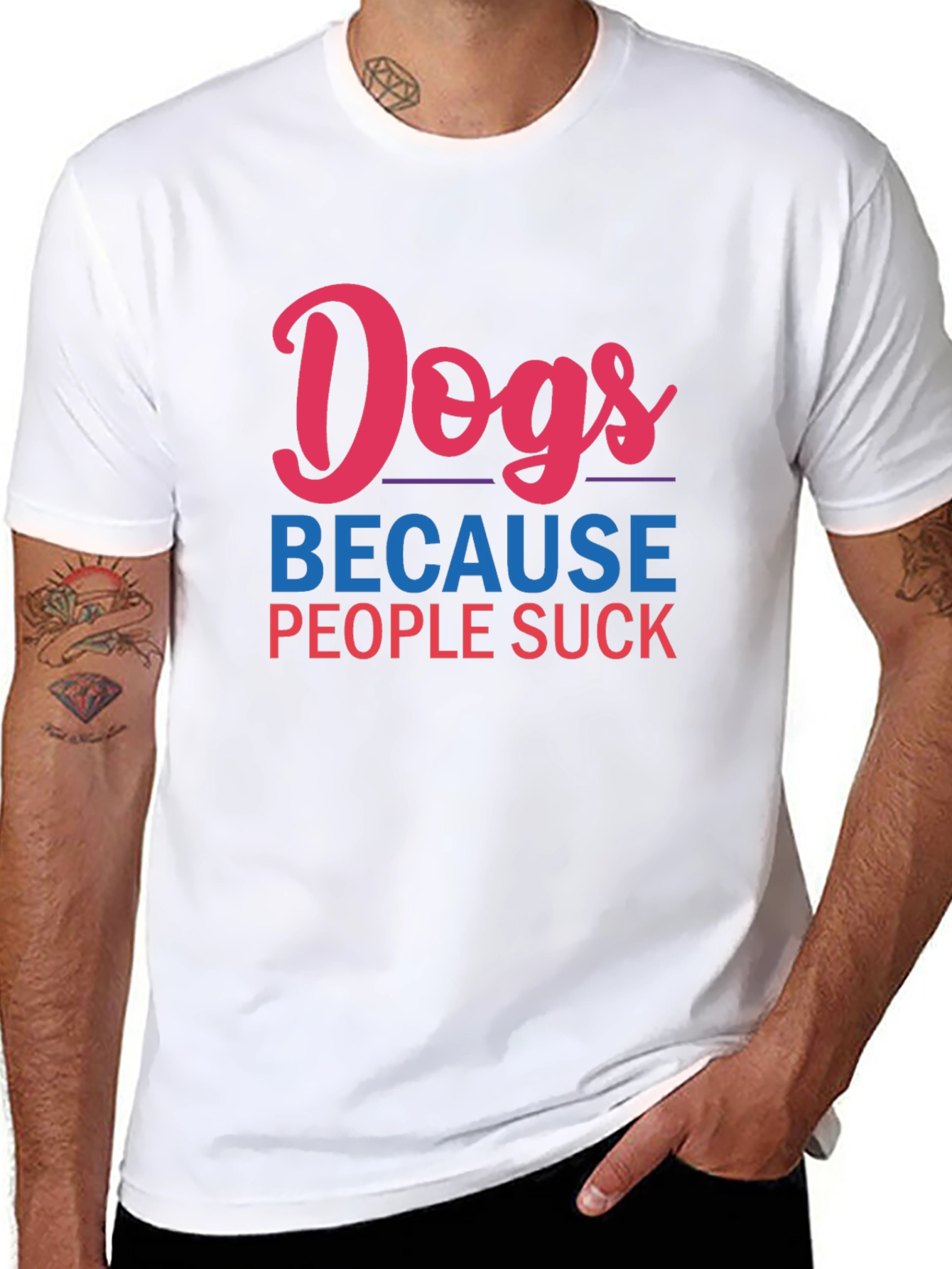Dogs Because People Suck Graphic Tee