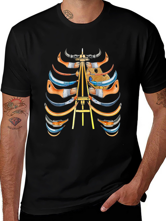 Artist Skeleton Ribcage Graphic Tee