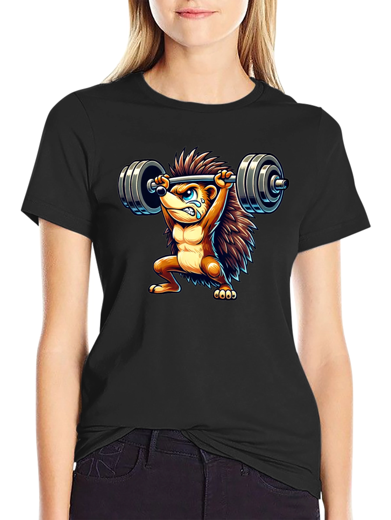 Weightlifting Hedgehog Graphic Tee