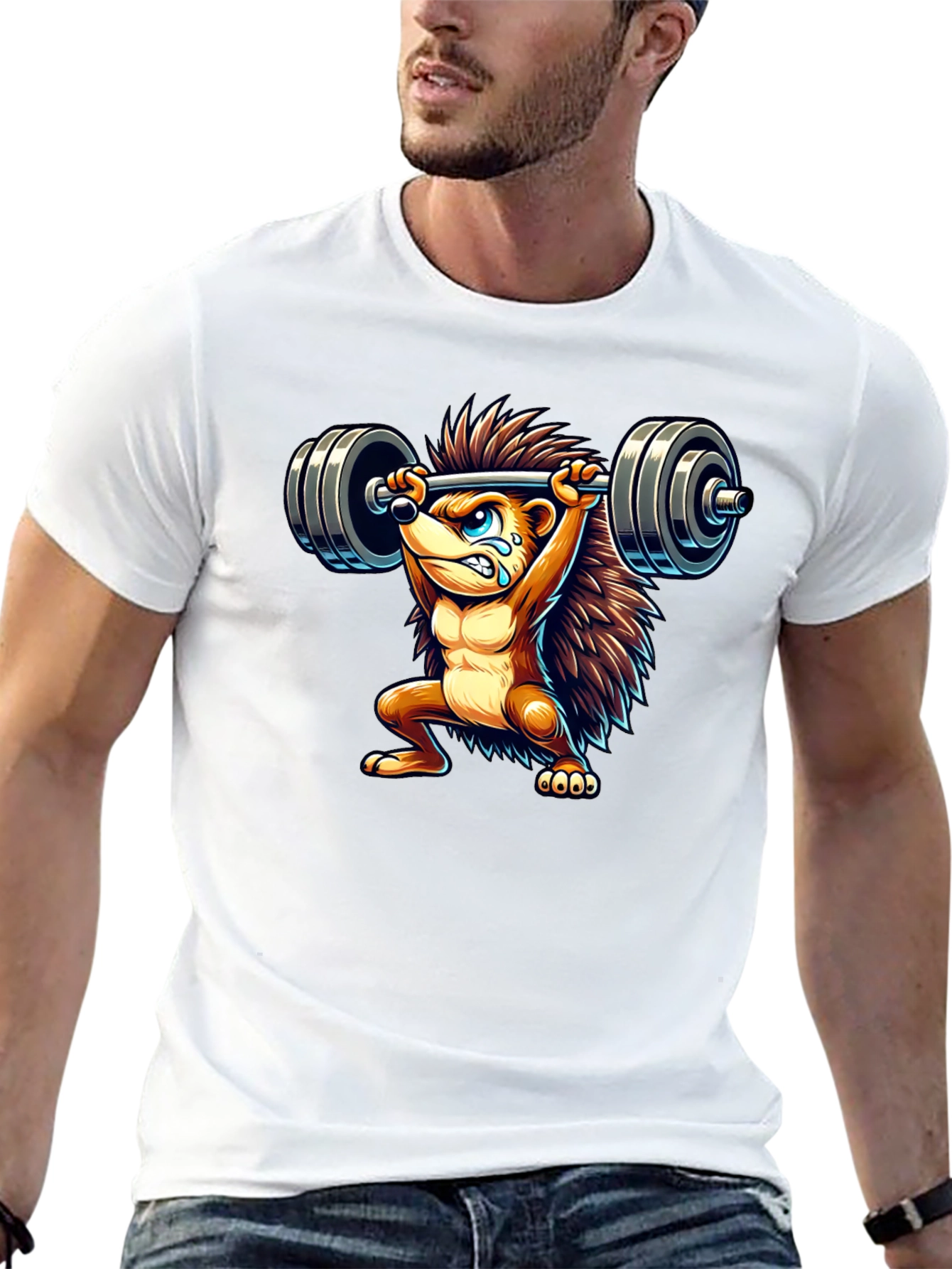 Weightlifting Hedgehog Graphic Tee