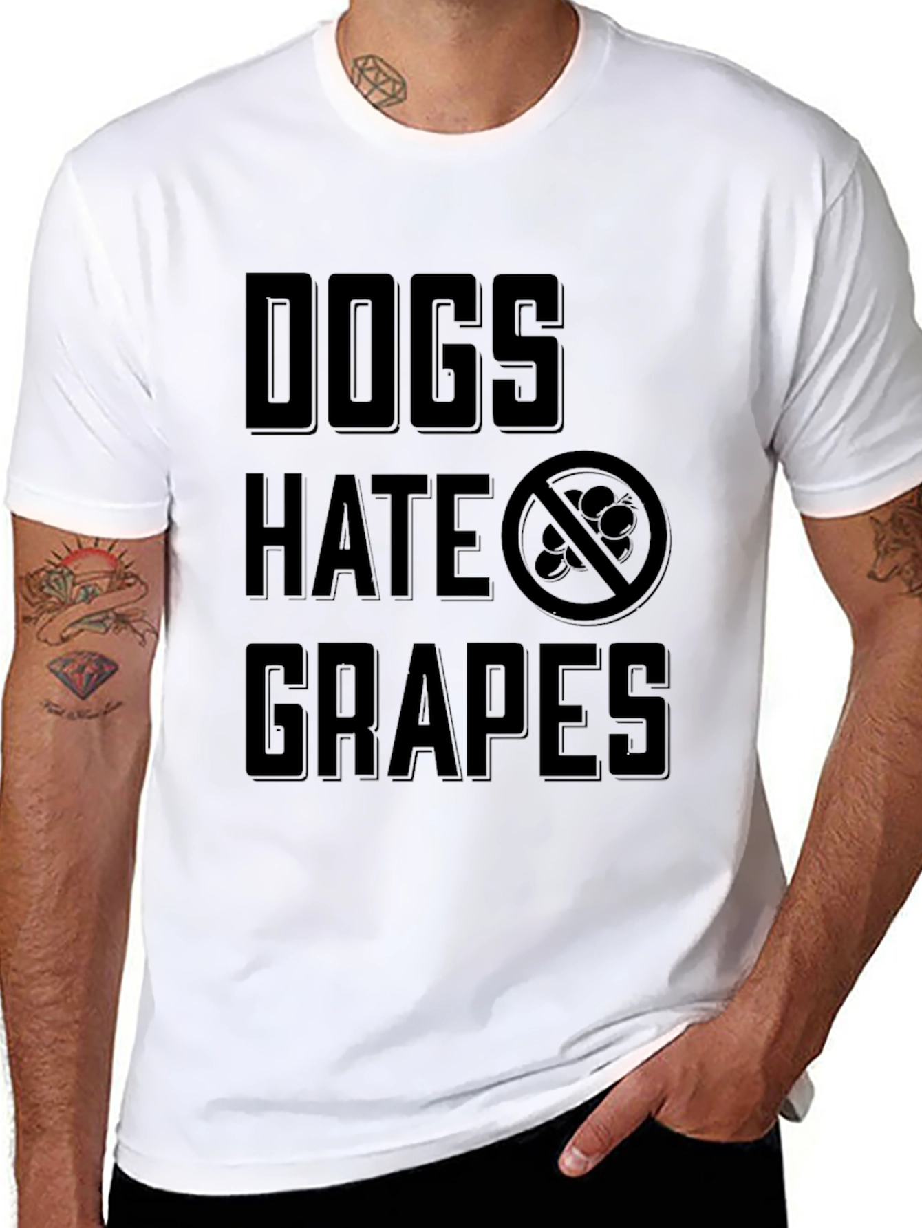 Dogs Hate Grapes Graphic T-Shirt