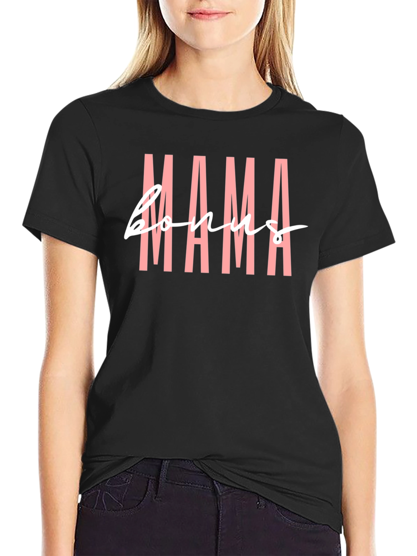 Bonus Mama Graphic Tee - Black