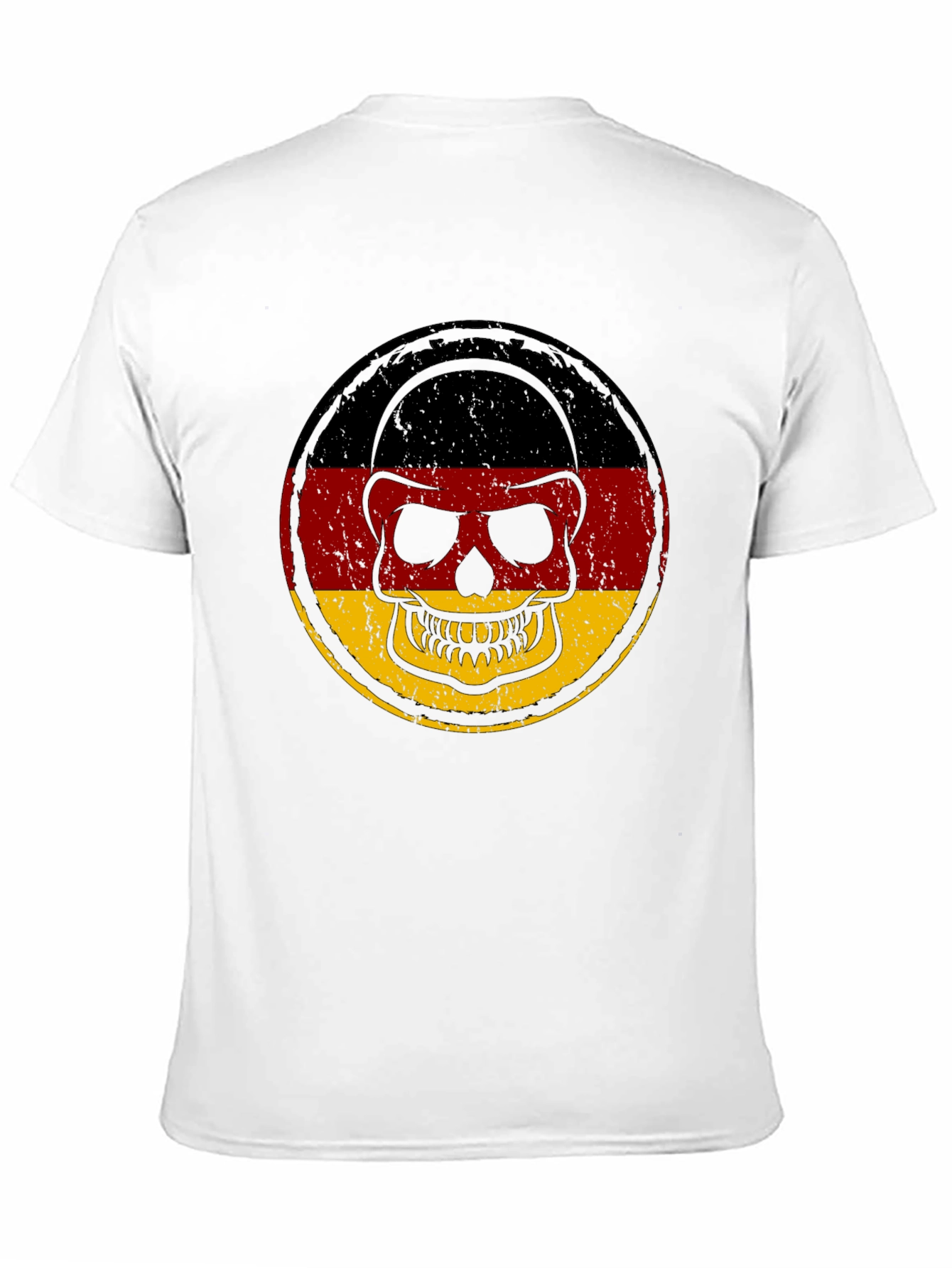 German Flag Skull Graphic T-Shirt