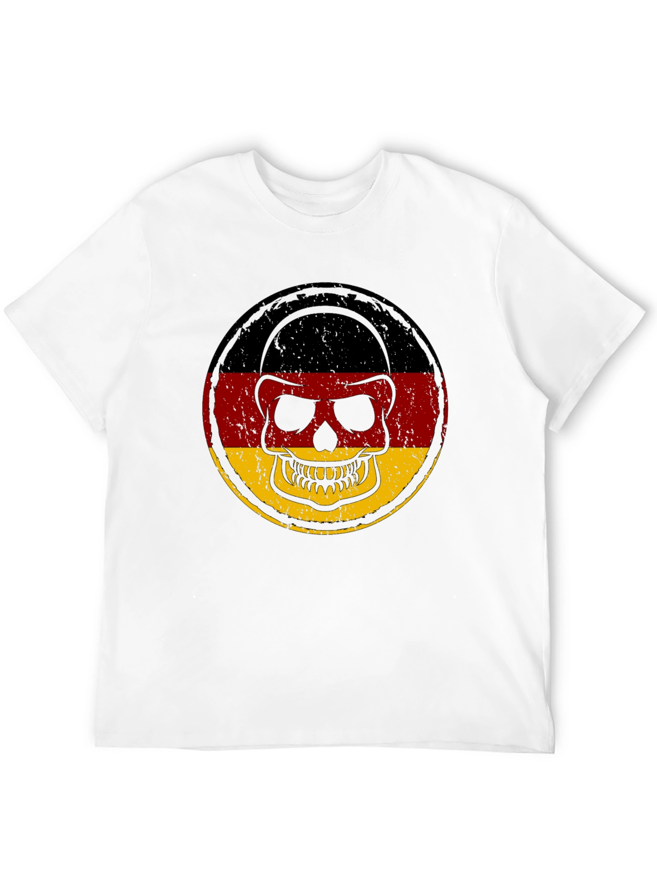 German Flag Skull Graphic T-Shirt