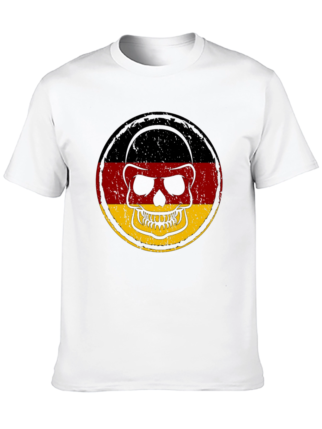 German Flag Skull Graphic T-Shirt