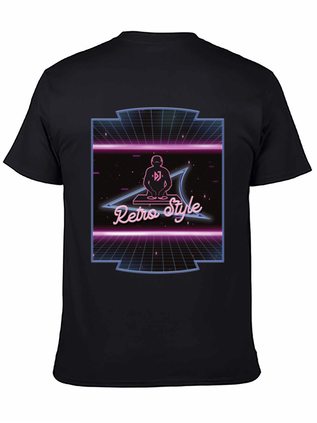 Retro Style DJ Black T-Shirt