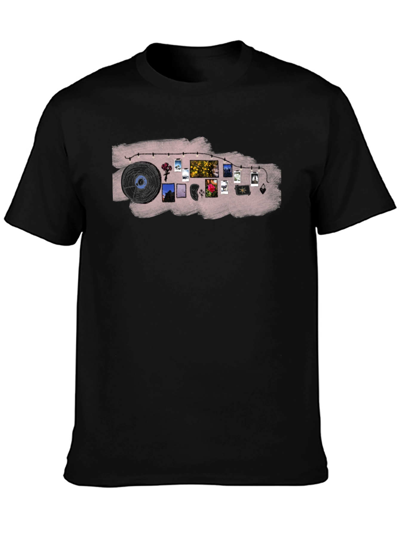 Artsy Retro Music and Photo T-Shirt