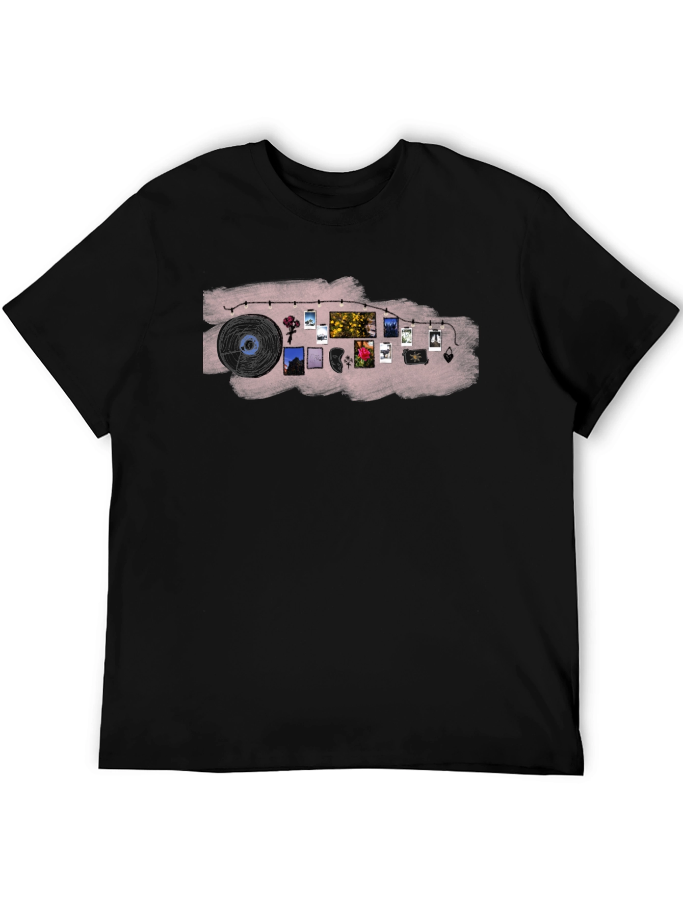 Artsy Retro Music and Photo T-Shirt