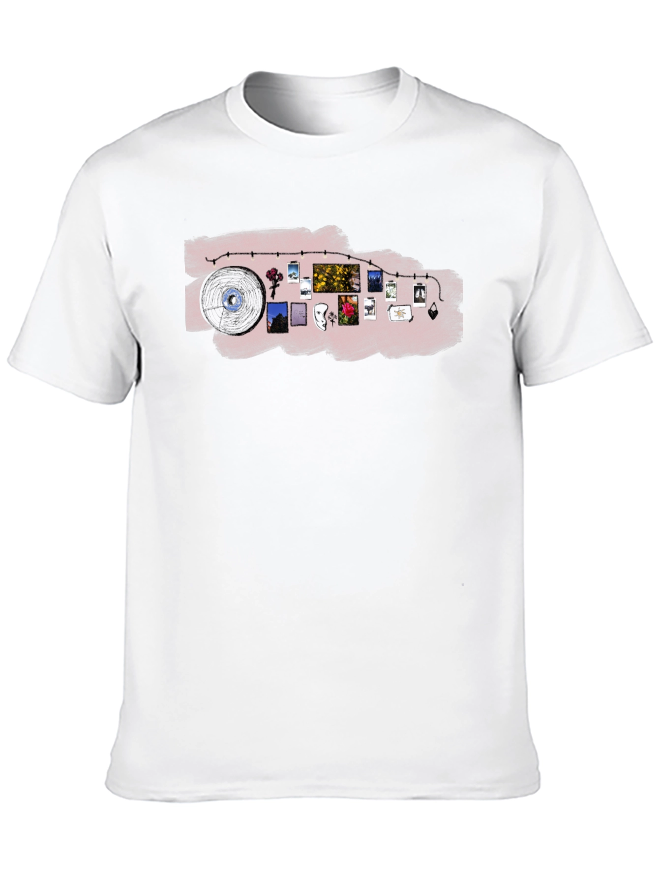 Artsy Retro Music and Photo T-Shirt
