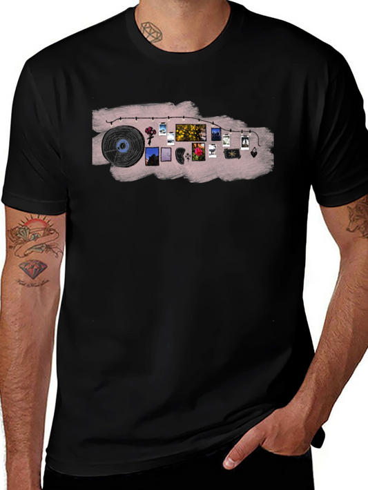 Artsy Retro Music and Photo T-Shirt