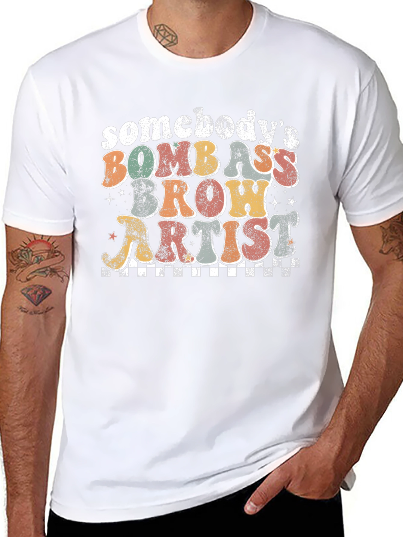 Bomb Ass Brow Artist Graphic T-Shirt