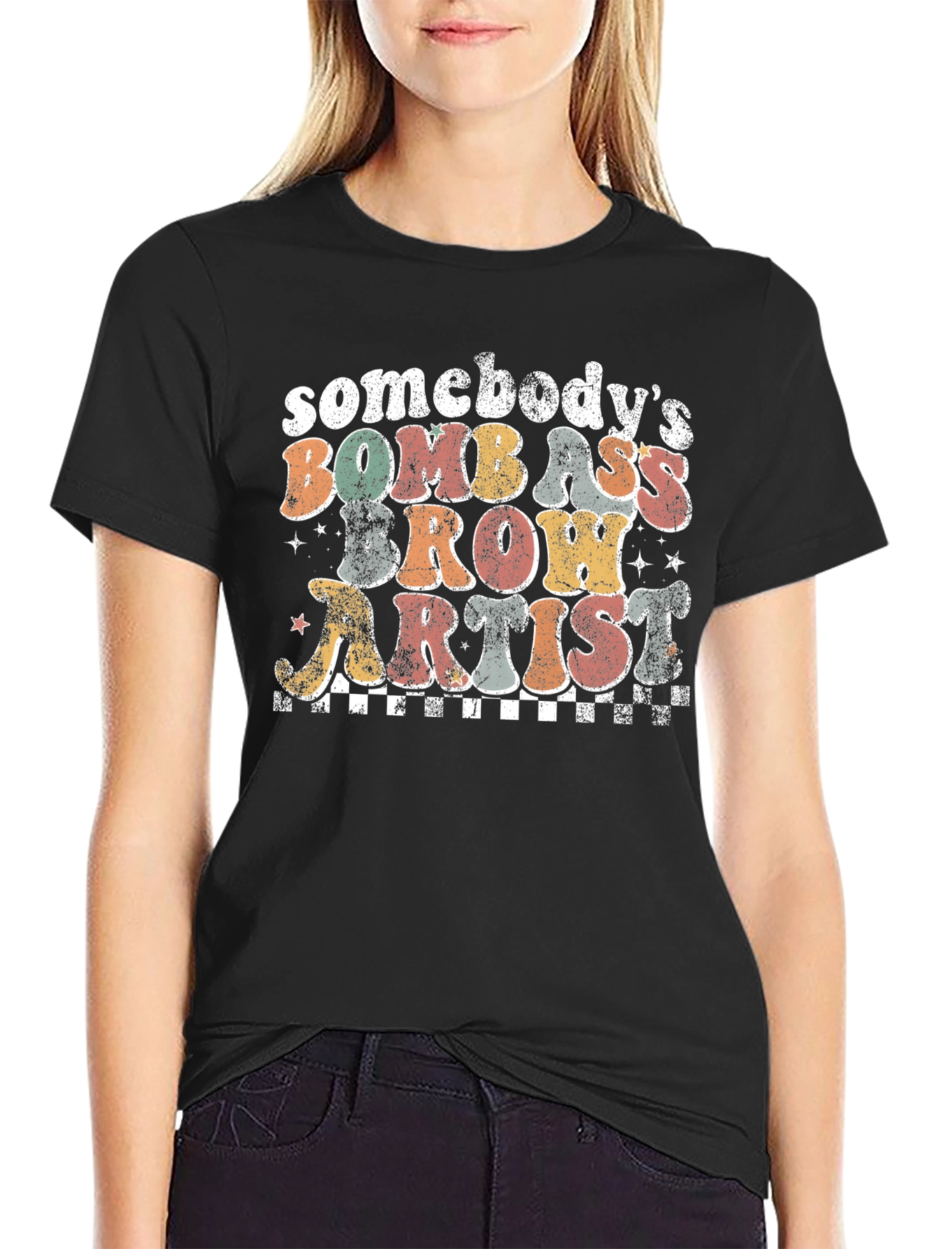Bomb Ass Brow Artist Graphic T-Shirt