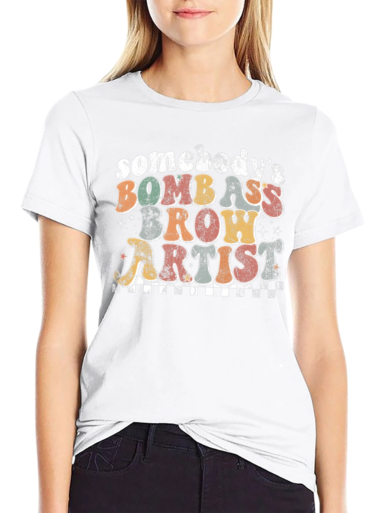 Bomb Ass Brow Artist Graphic T-Shirt