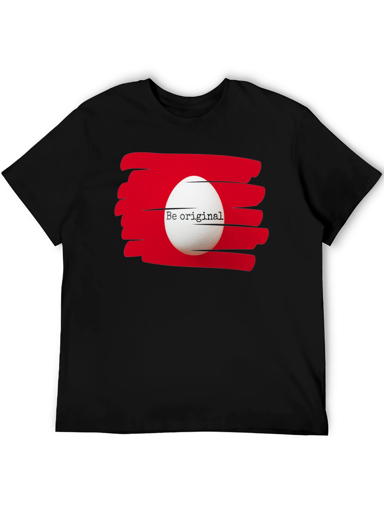 Be Original Egg Graphic Tee - Black