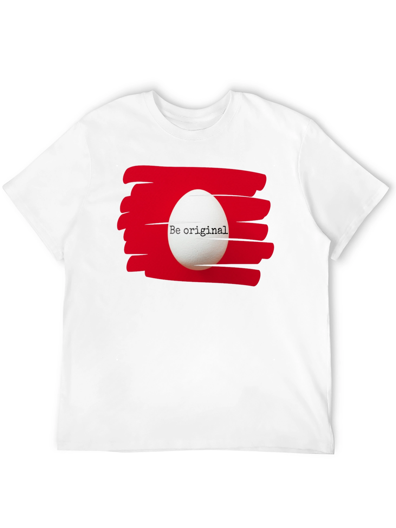 Be Original Egg Graphic Tee - Black