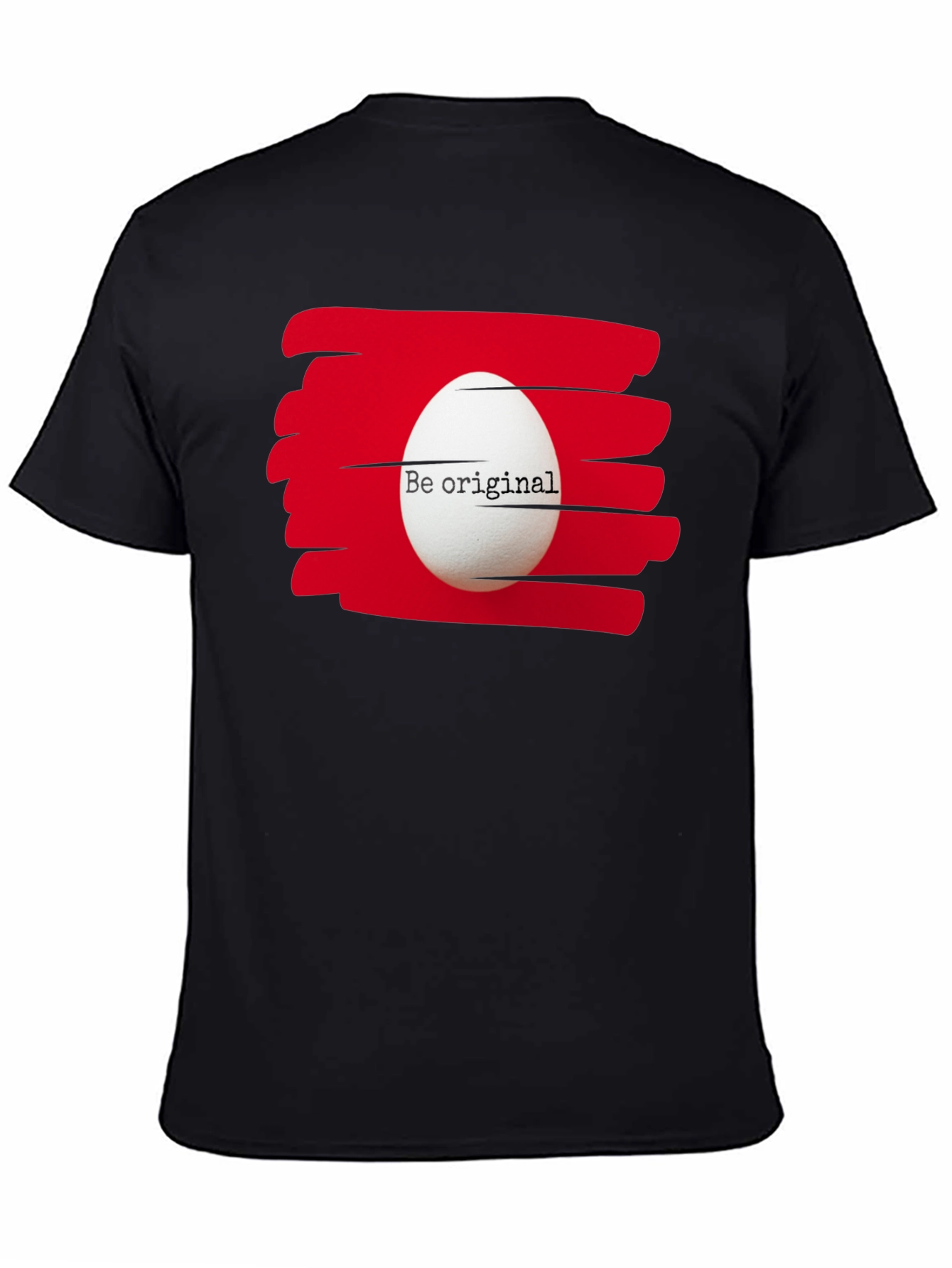 Be Original Egg Graphic Tee - Black