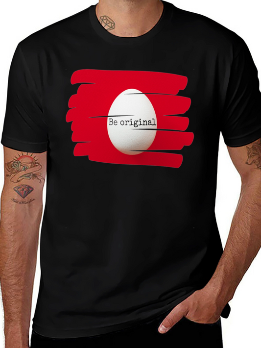 Be Original Egg Graphic Tee - Black