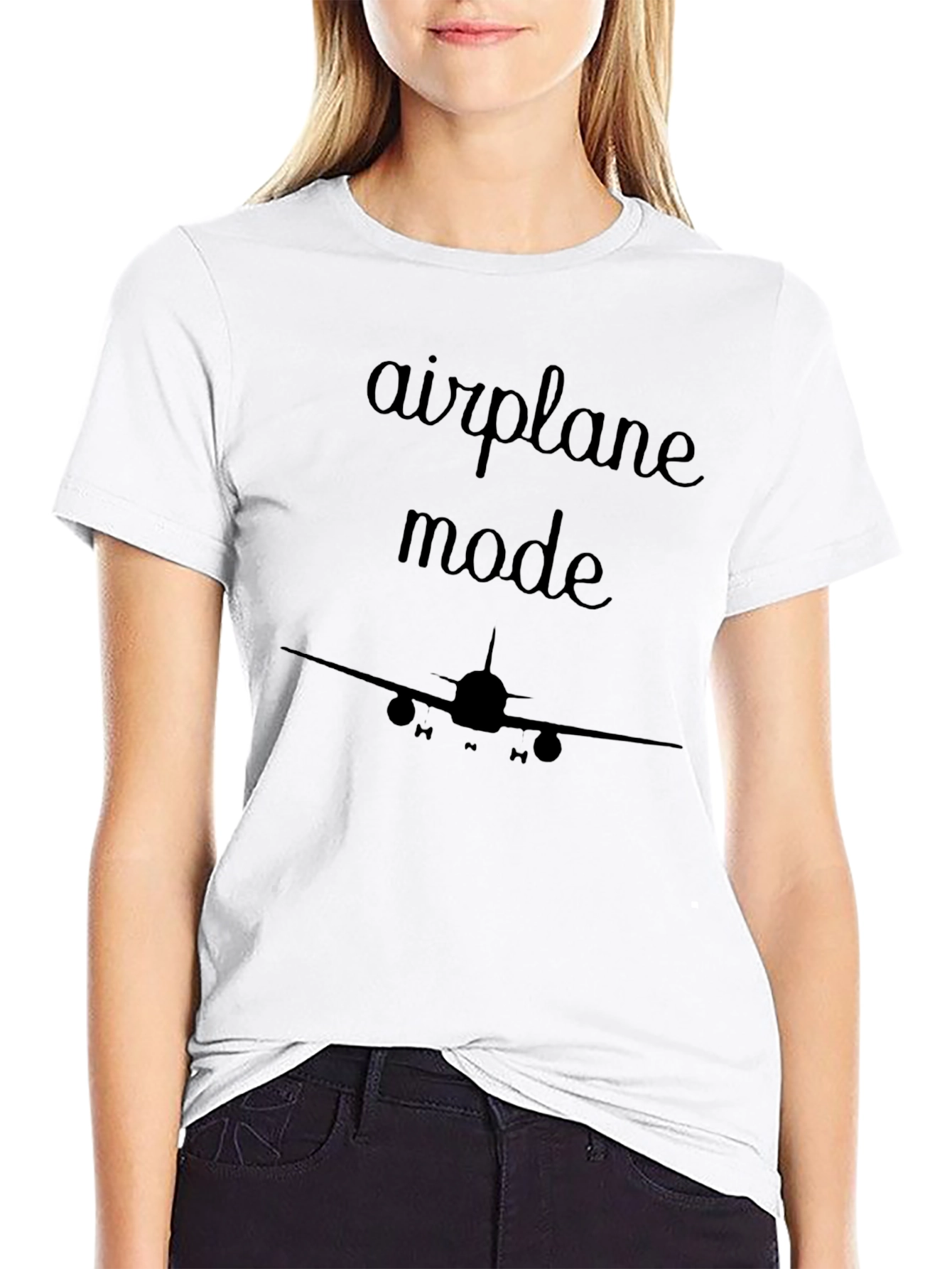 Airplane Mode Black Graphic Tee