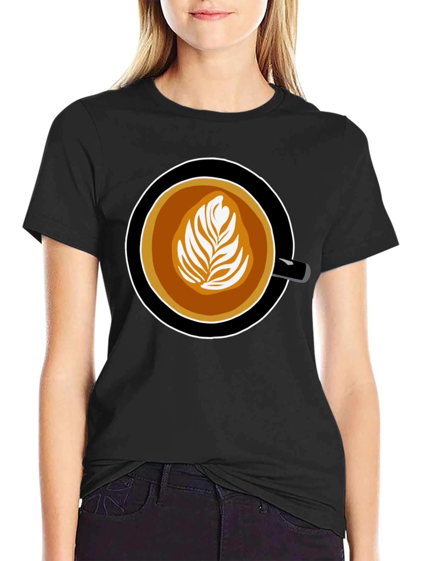 Coffee Art Graphic Tee - Latte Lovers T-Shirt