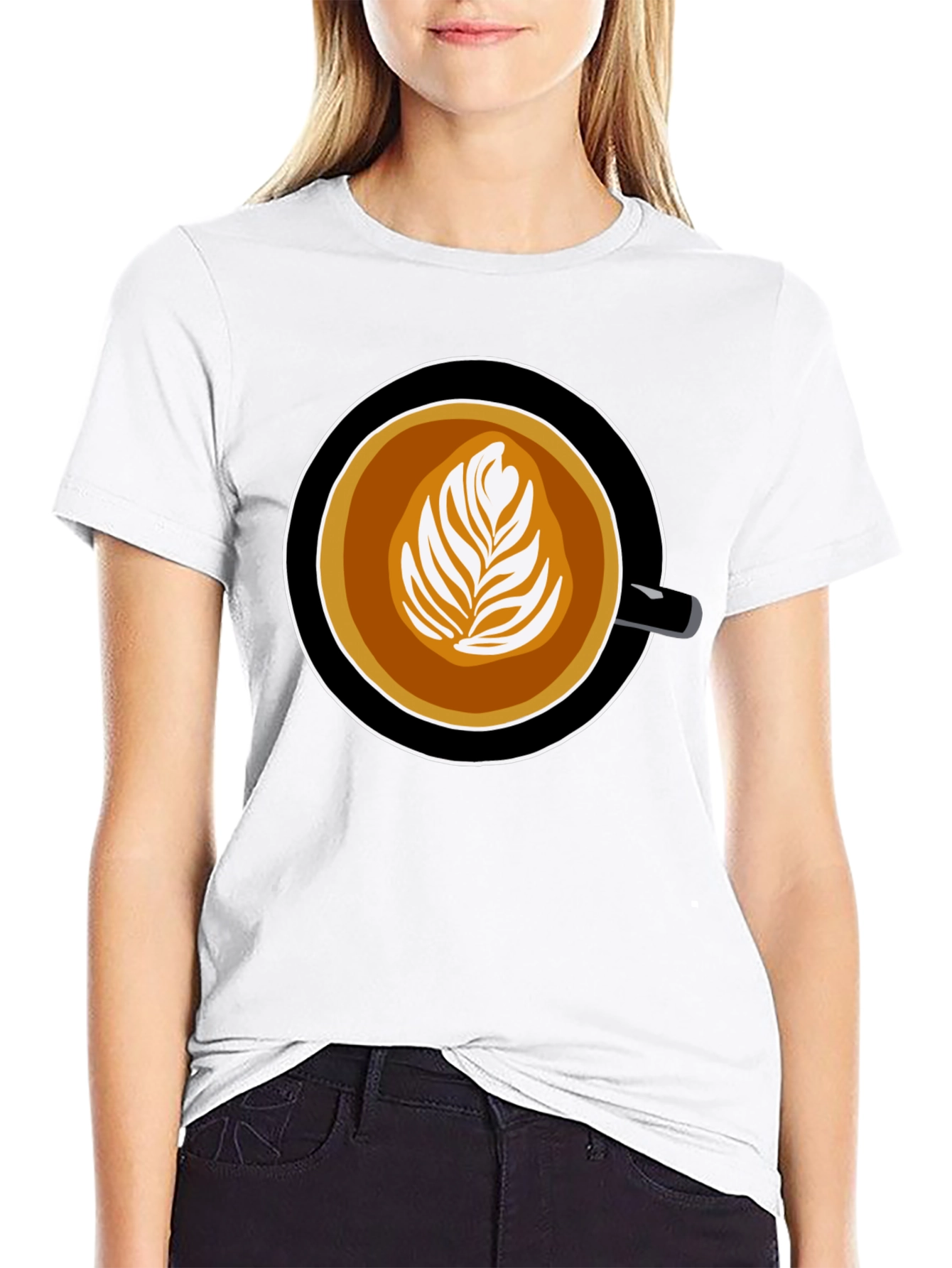 Coffee Art Graphic Tee - Latte Lovers T-Shirt